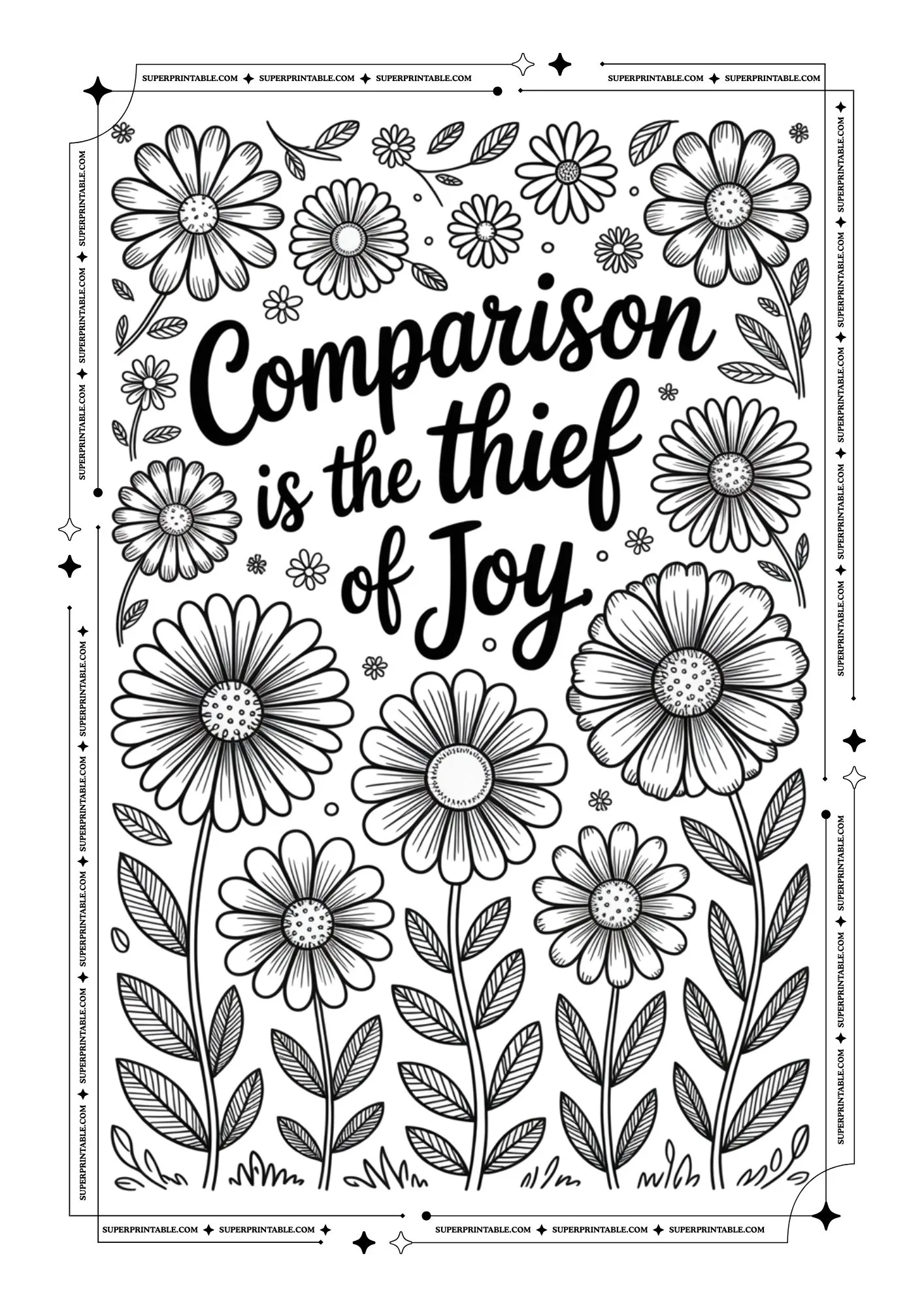 Positive Affirmation Self Esteem Coloring Pages For Adults 9