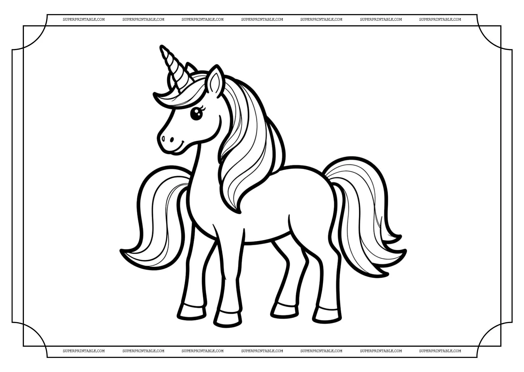 Preschool Rainbow Coloring Pages 4
