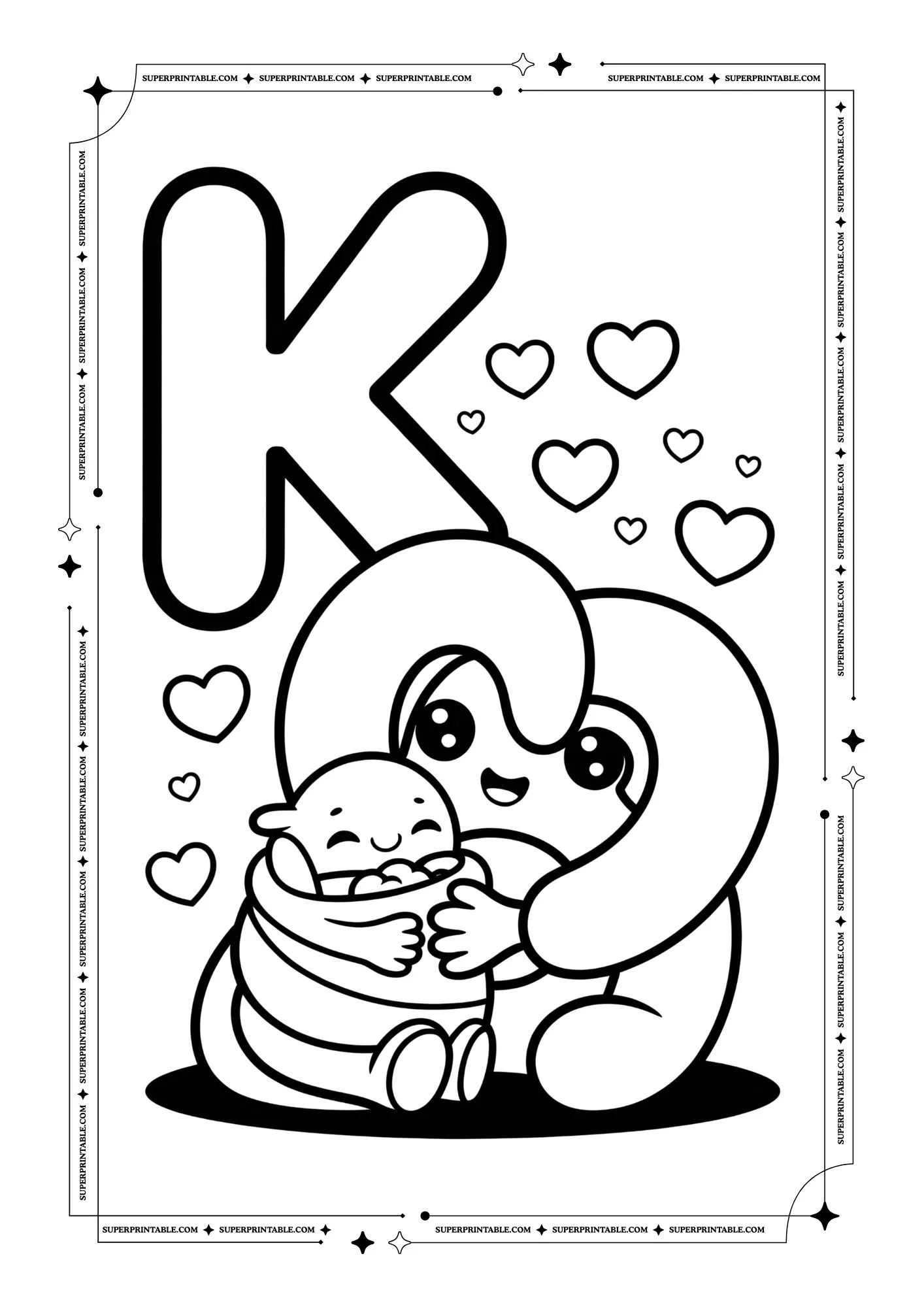 Pretzel Alphabet Coloring Pages 11