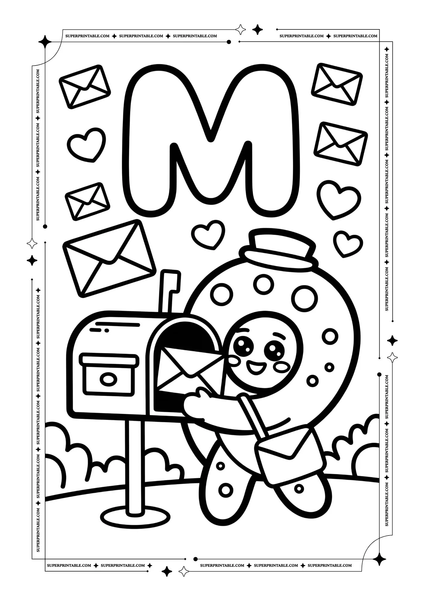 Pretzel Alphabet Coloring Pages 13