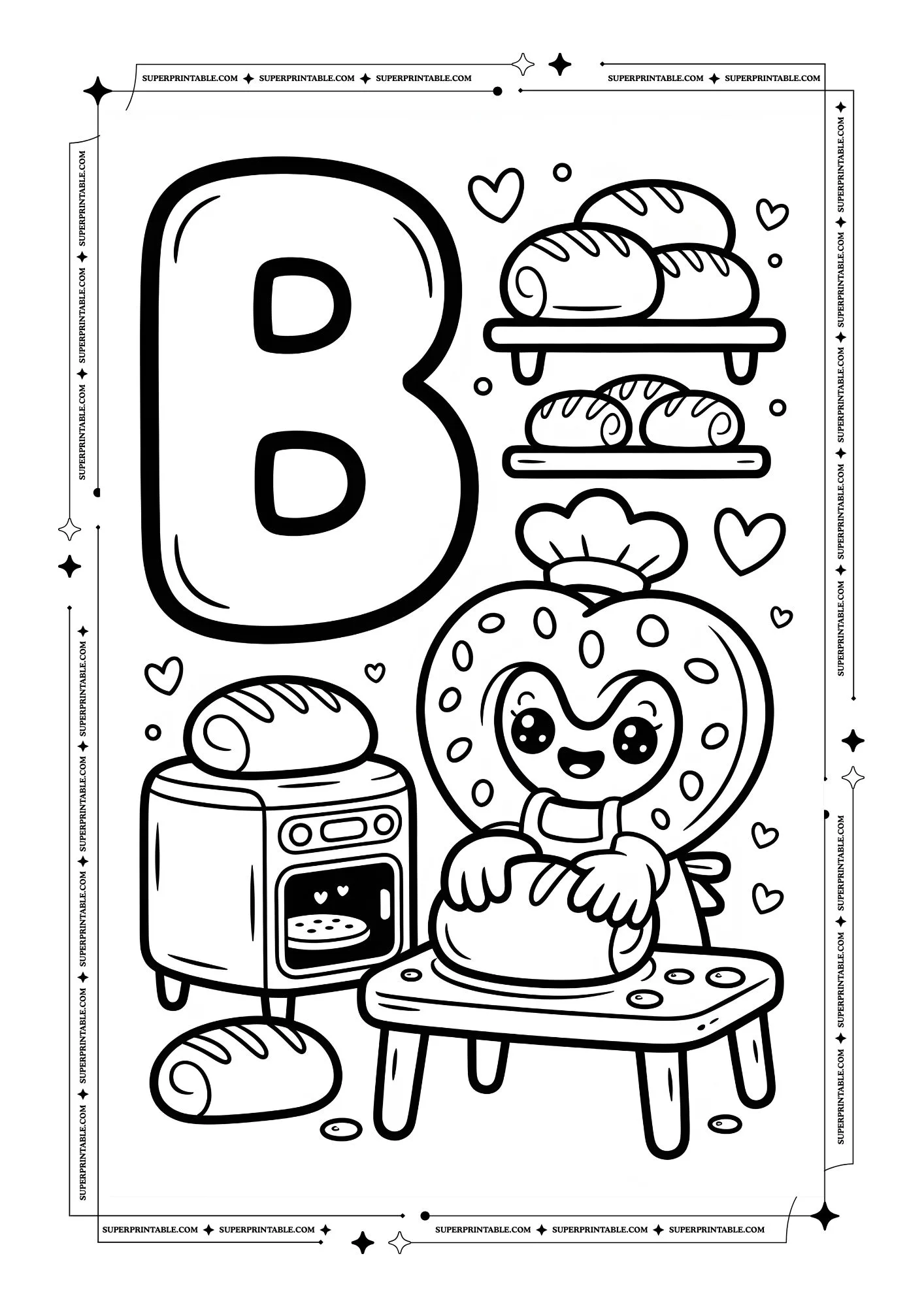 Pretzel Alphabet Coloring Pages 2