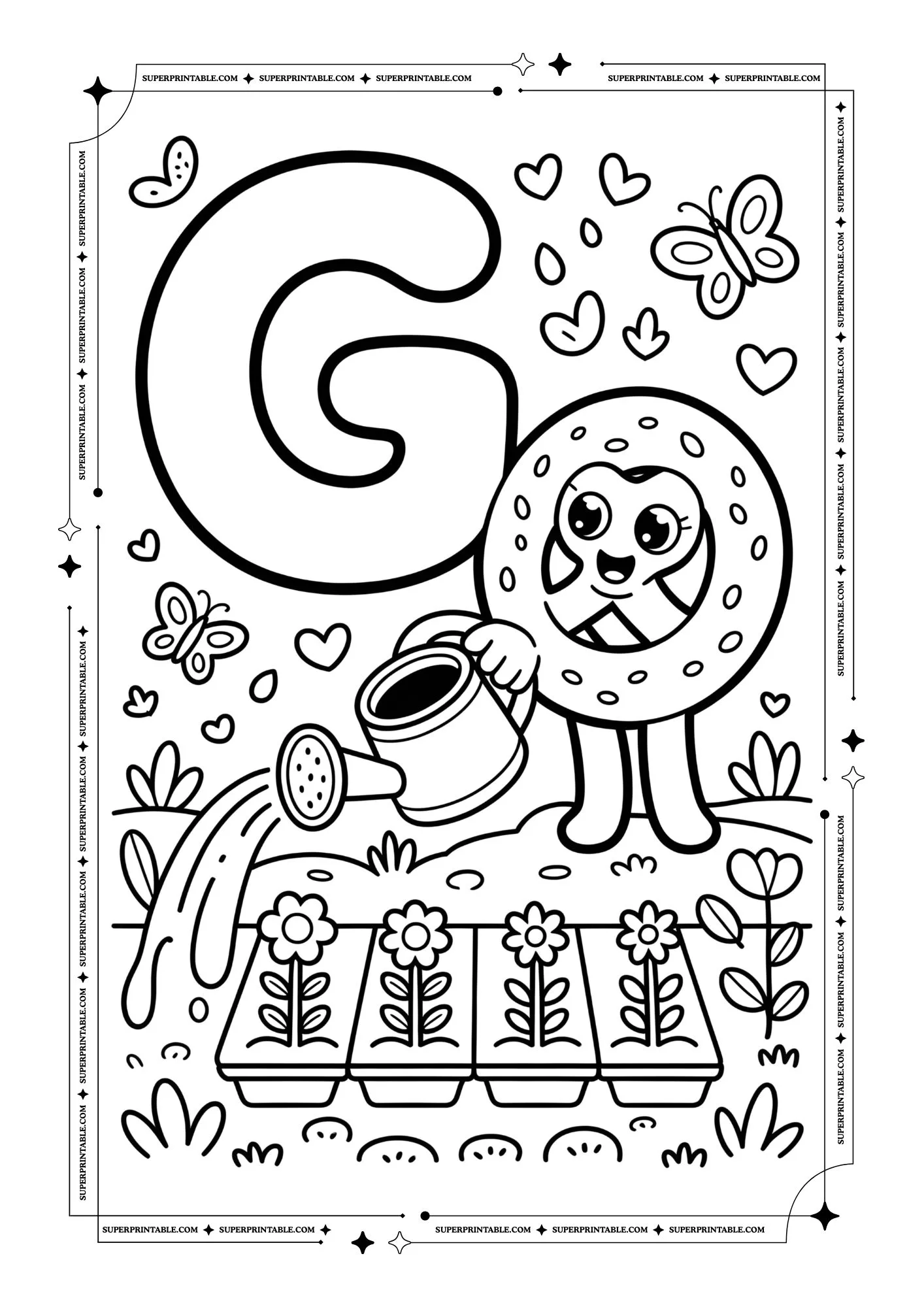 Pretzel Alphabet Coloring Pages 7