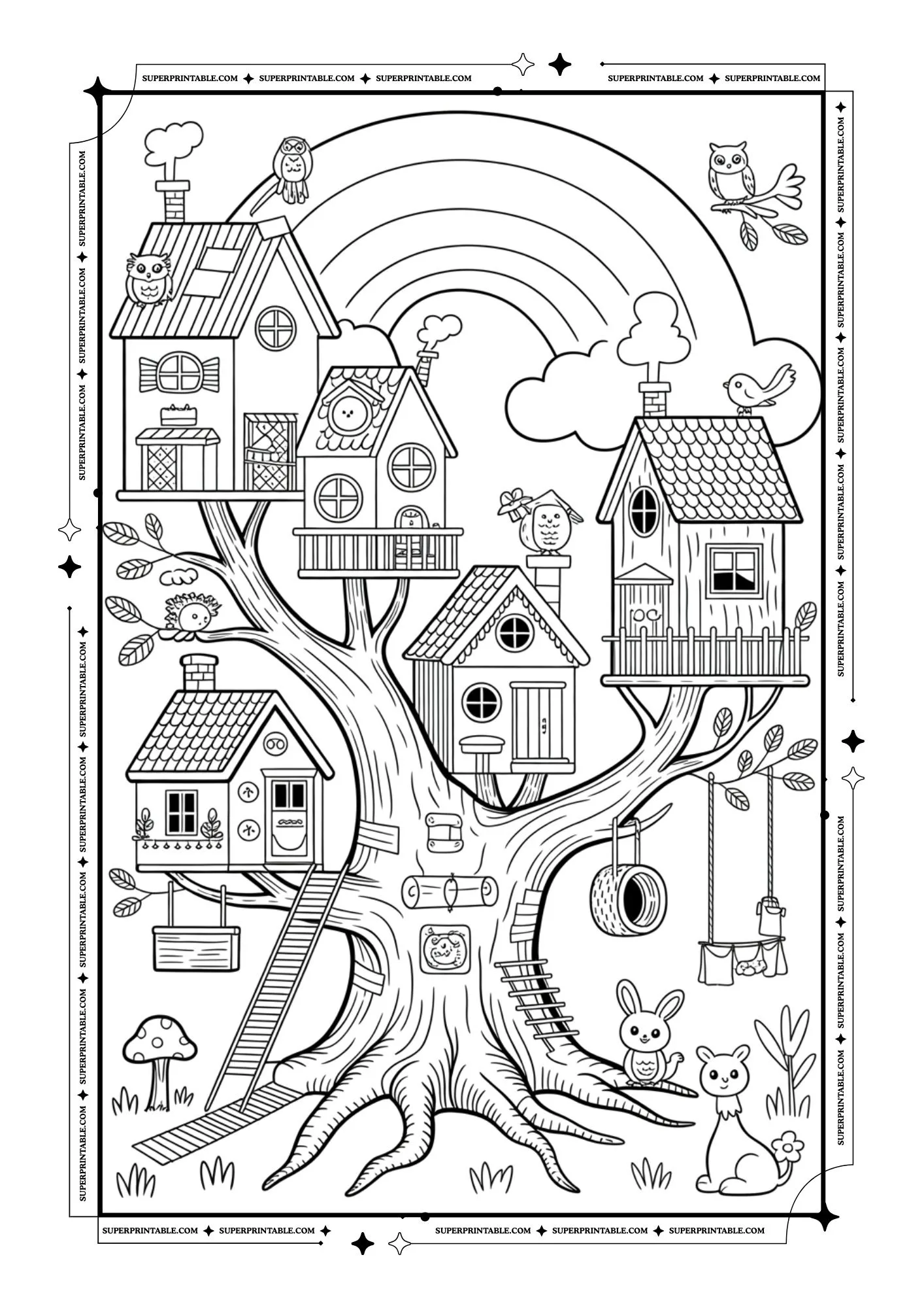 Rainbow Coloring Pages 2