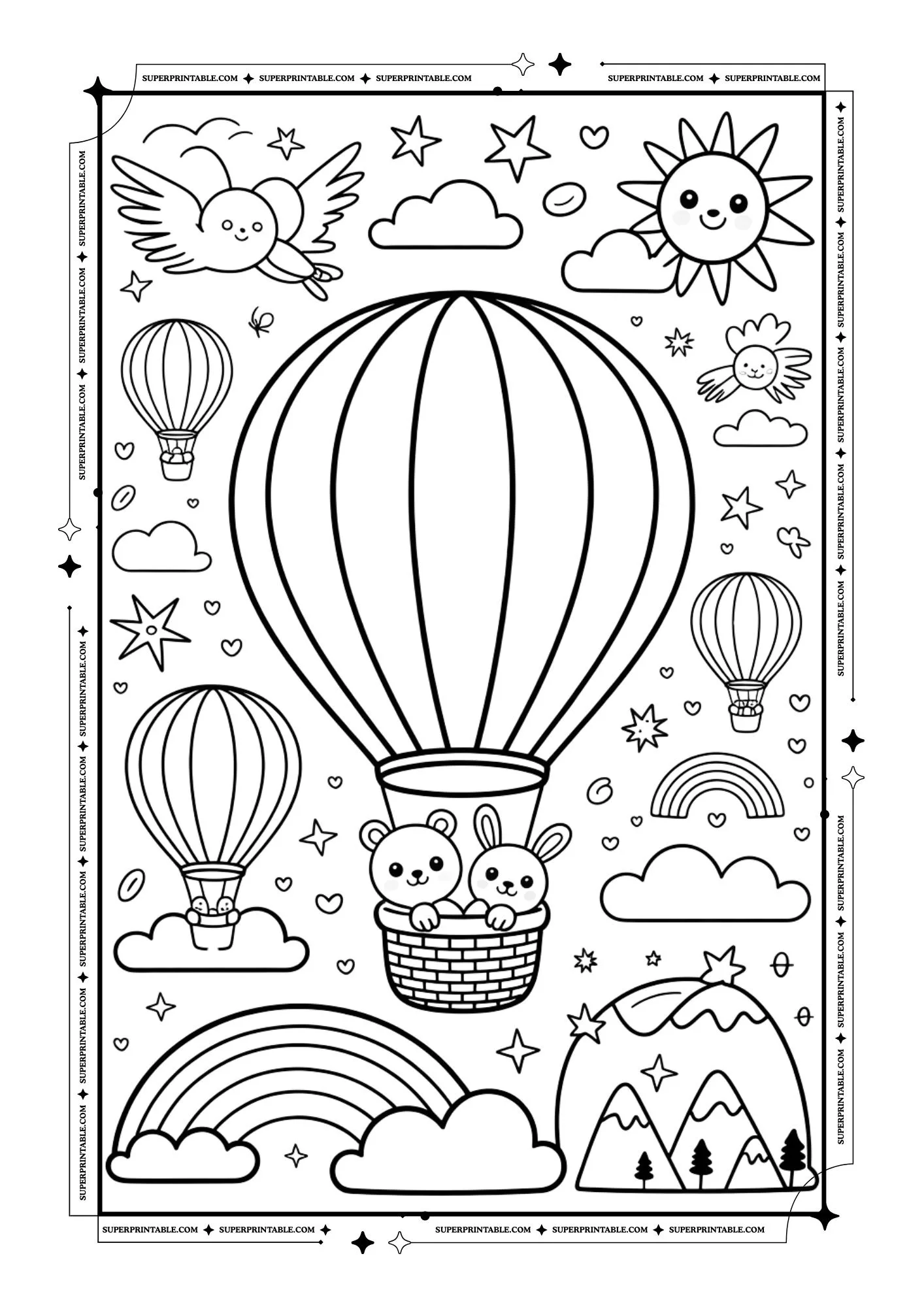 Rainbow Coloring Pages 3