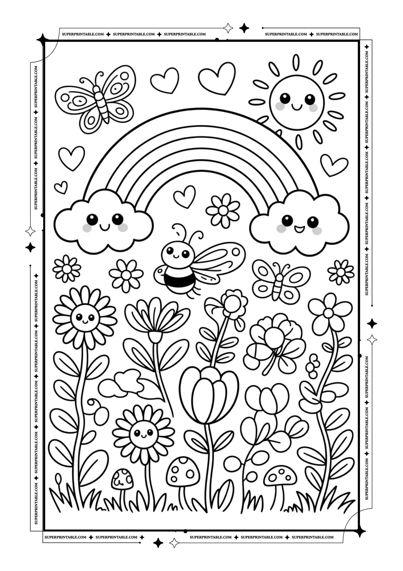 Rainbow Coloring Pages 4
