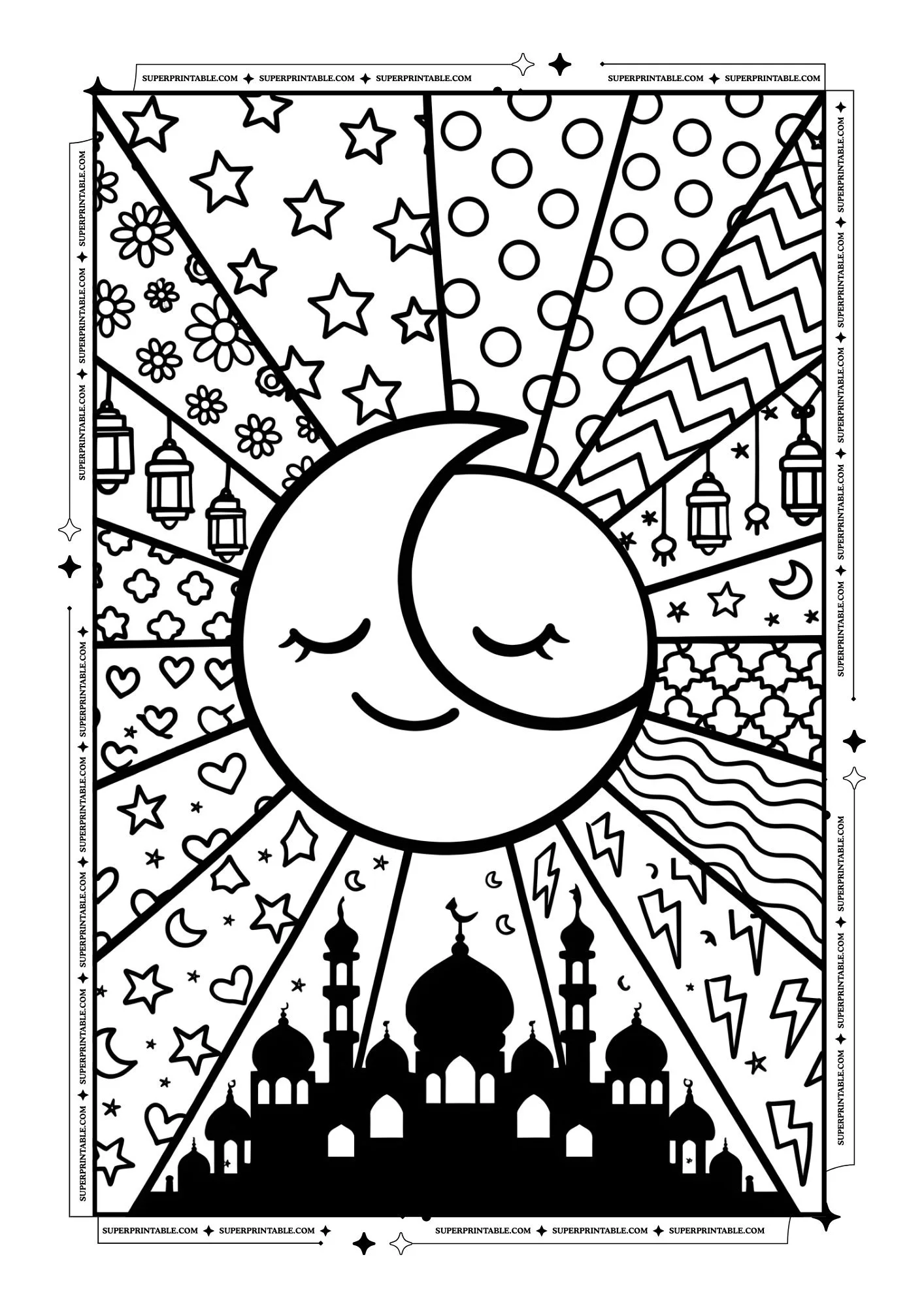 Ramadan Pop Art Coloring Pages 2