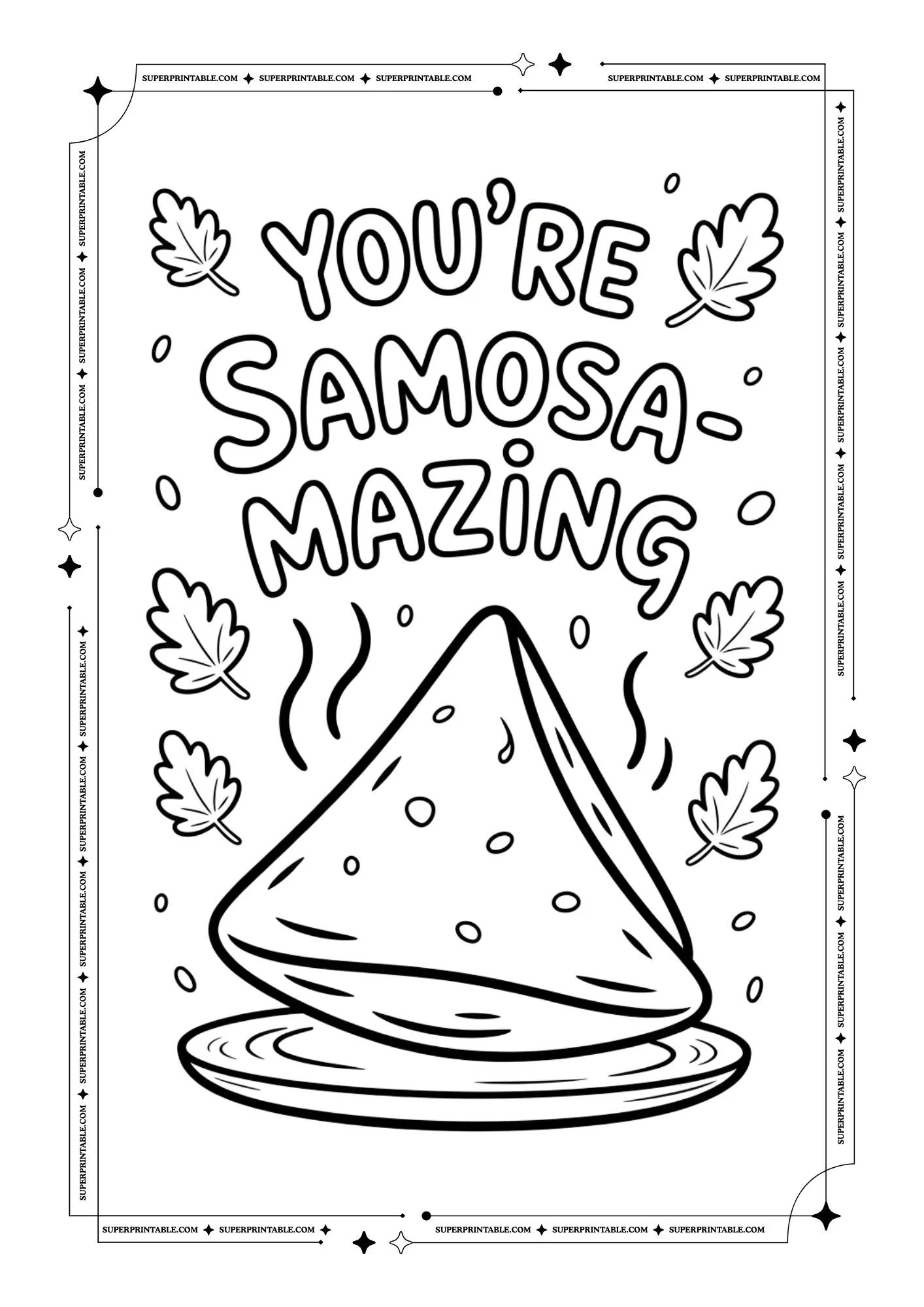 Samosa Coloring Pages 1