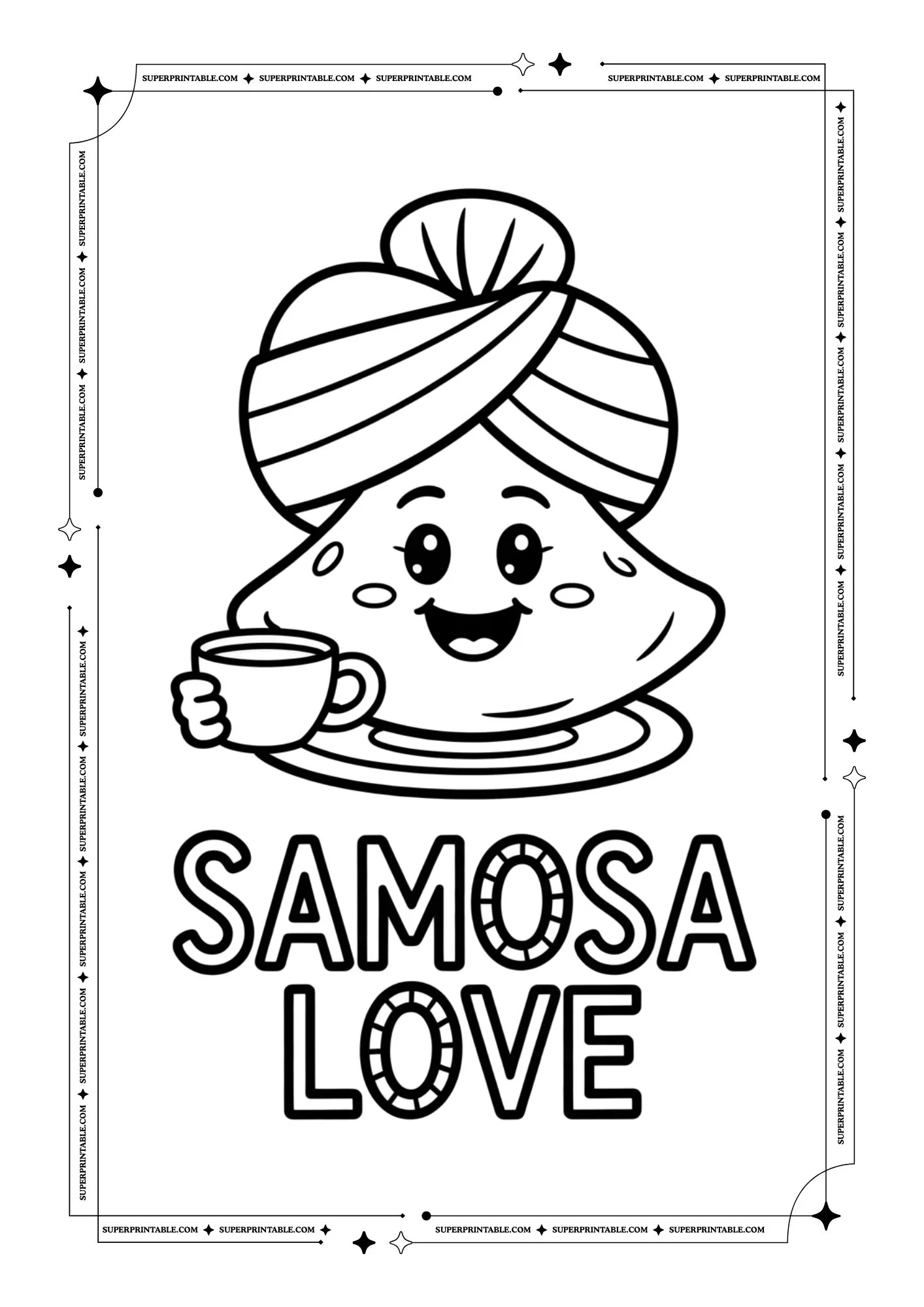 Samosa Coloring Pages 2