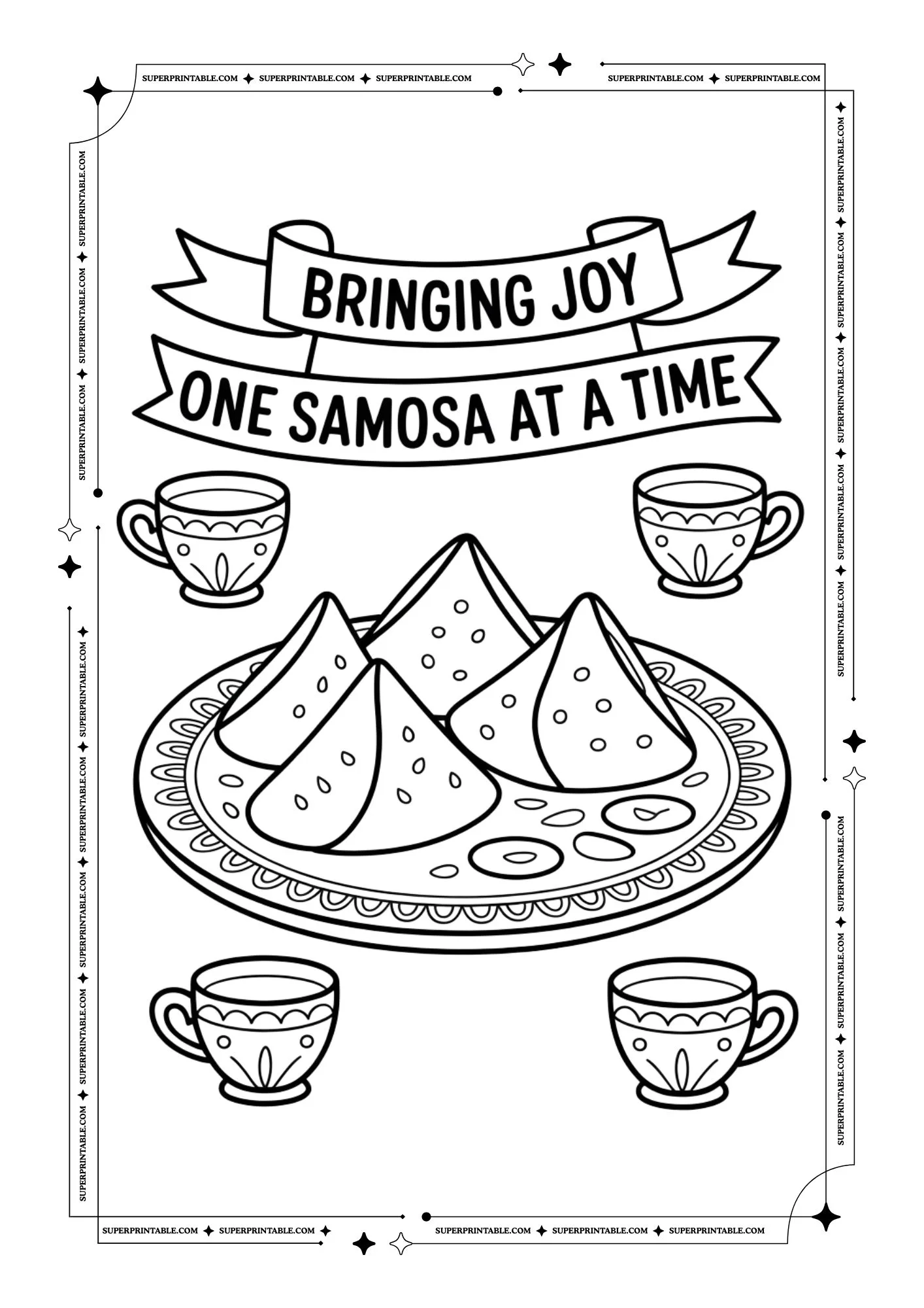 Samosa Coloring Pages 4