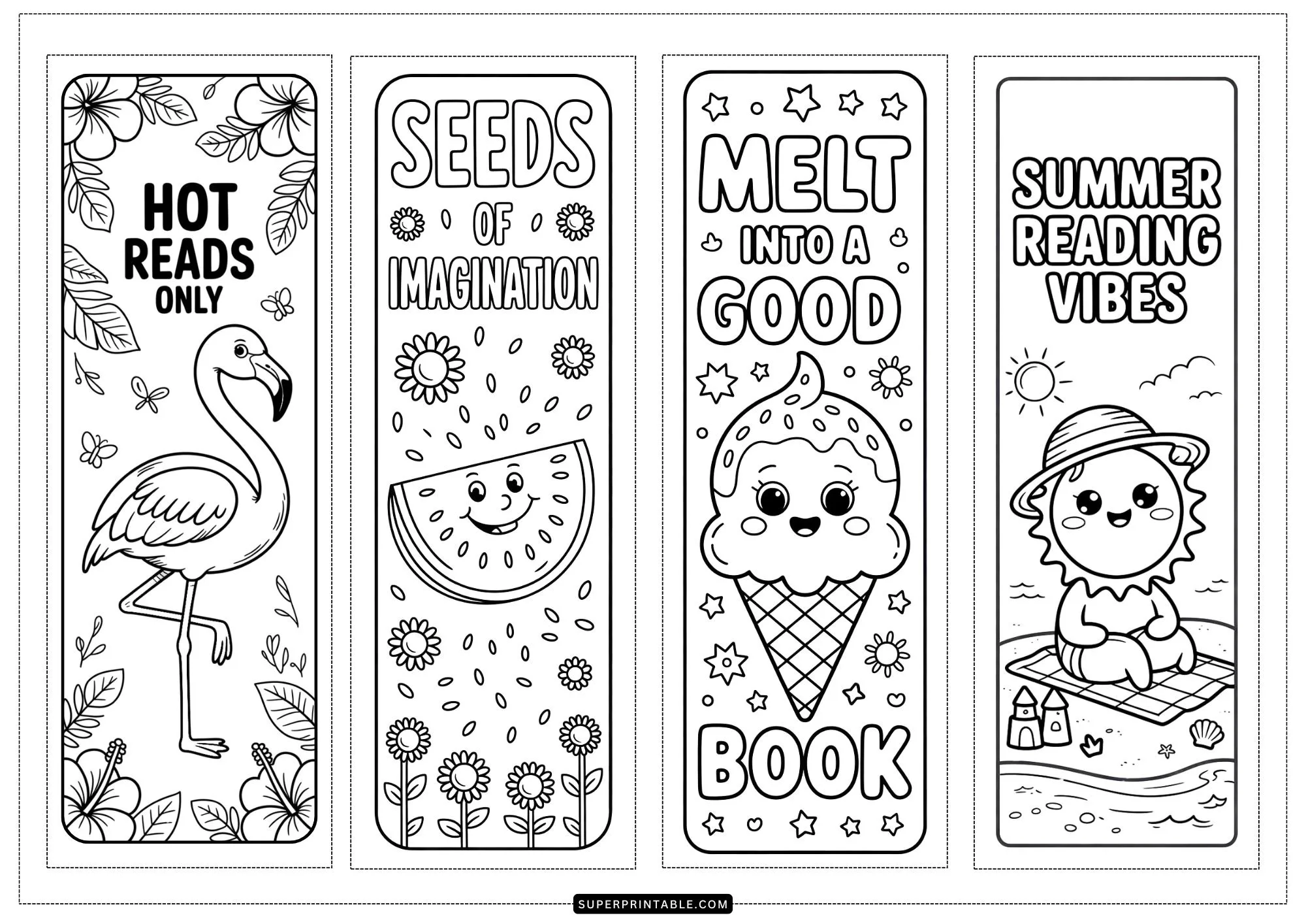 Seasonal Bookmarks Coloring Collection 3