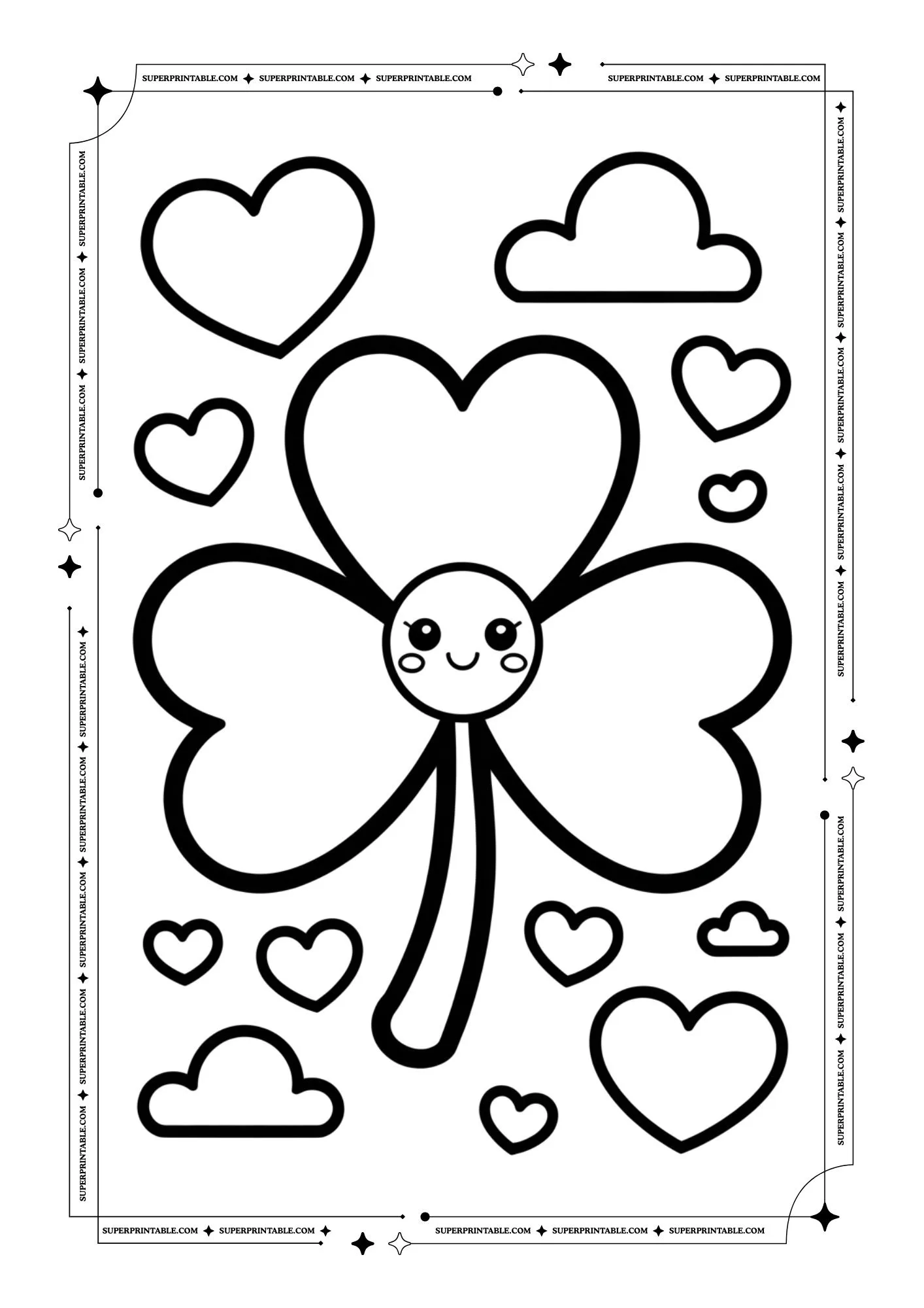 Shamrock Coloring Pages 1
