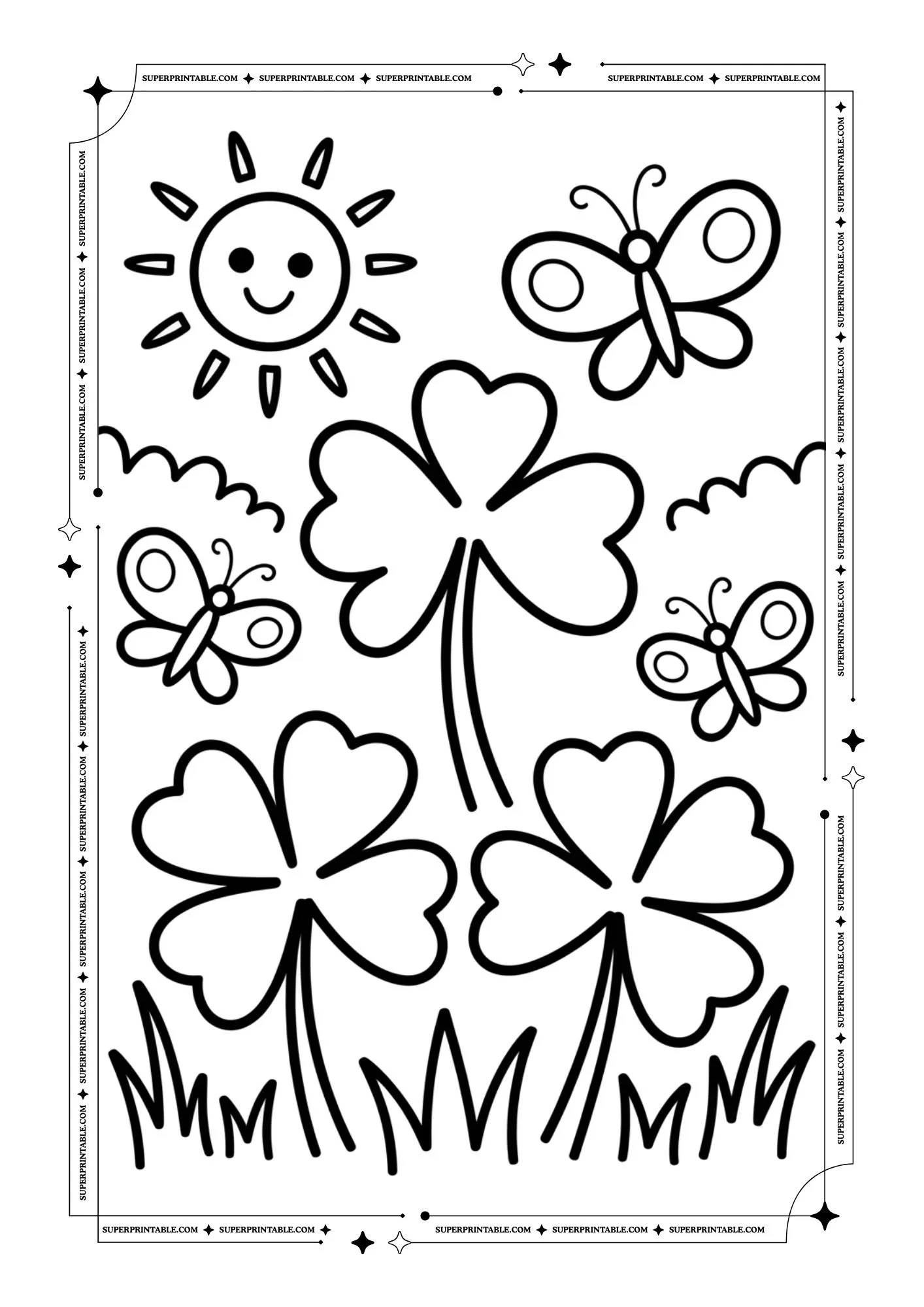 Shamrock Coloring Pages 2