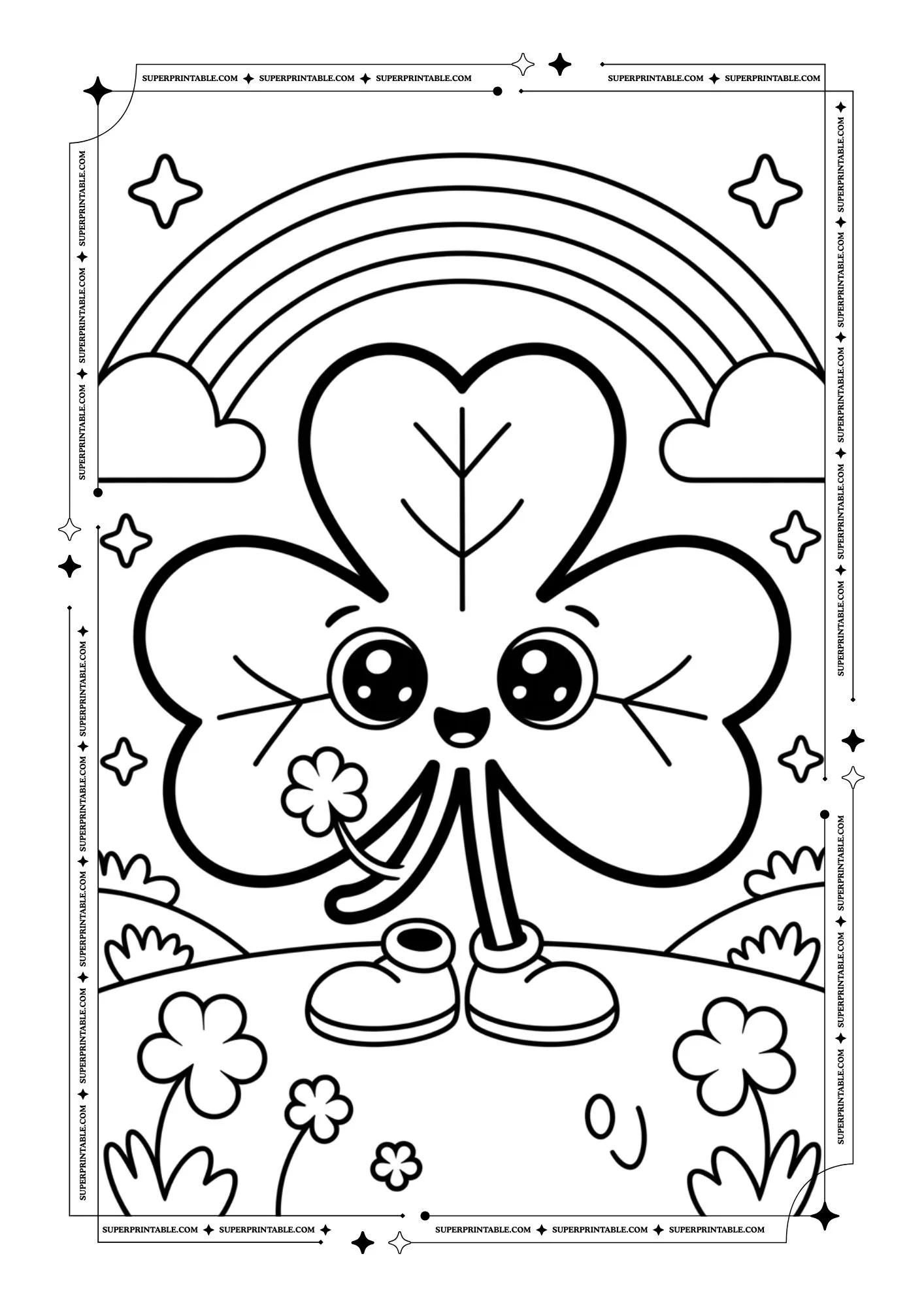 Shamrock Coloring Pages 3