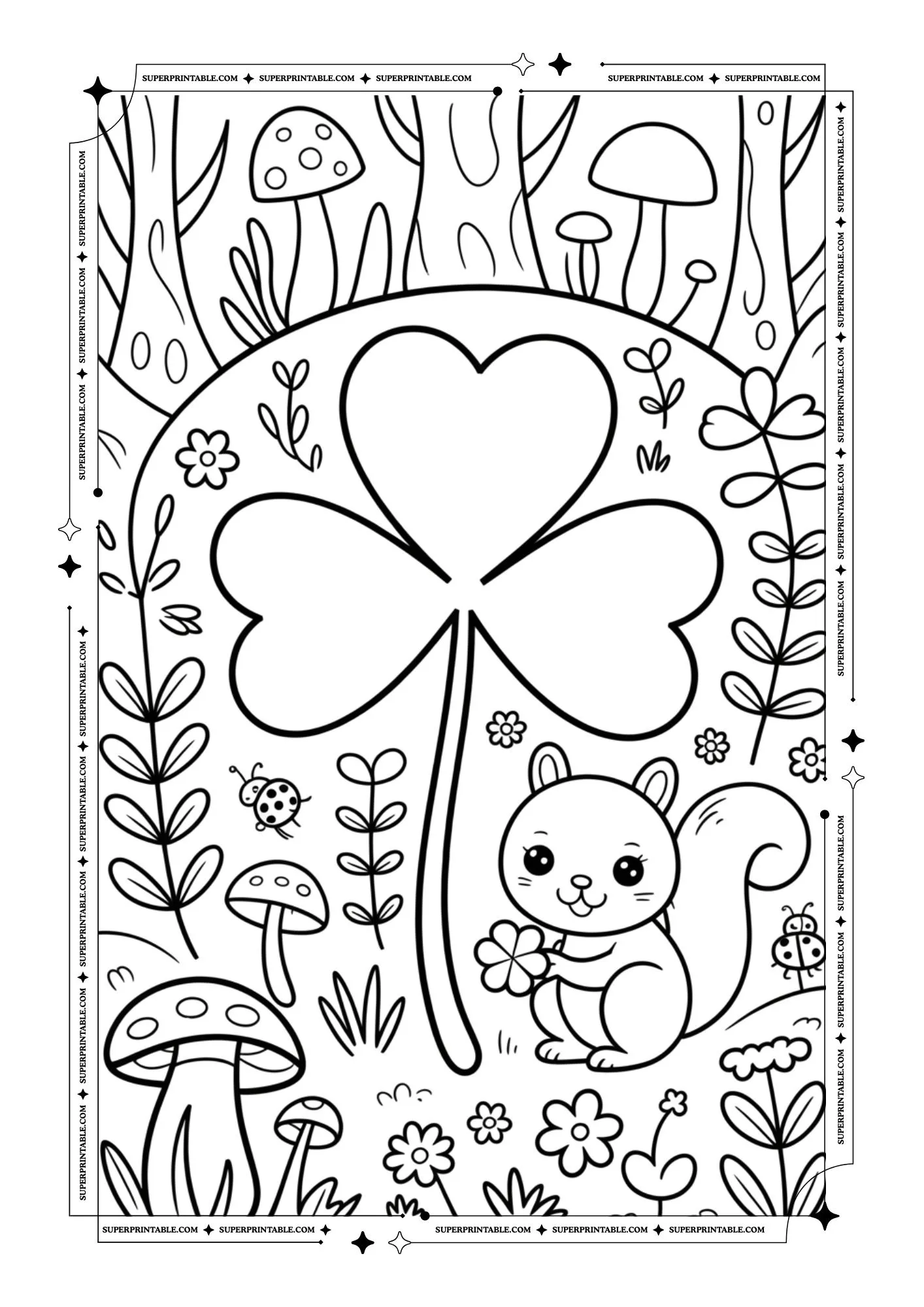 Shamrock Coloring Pages 5