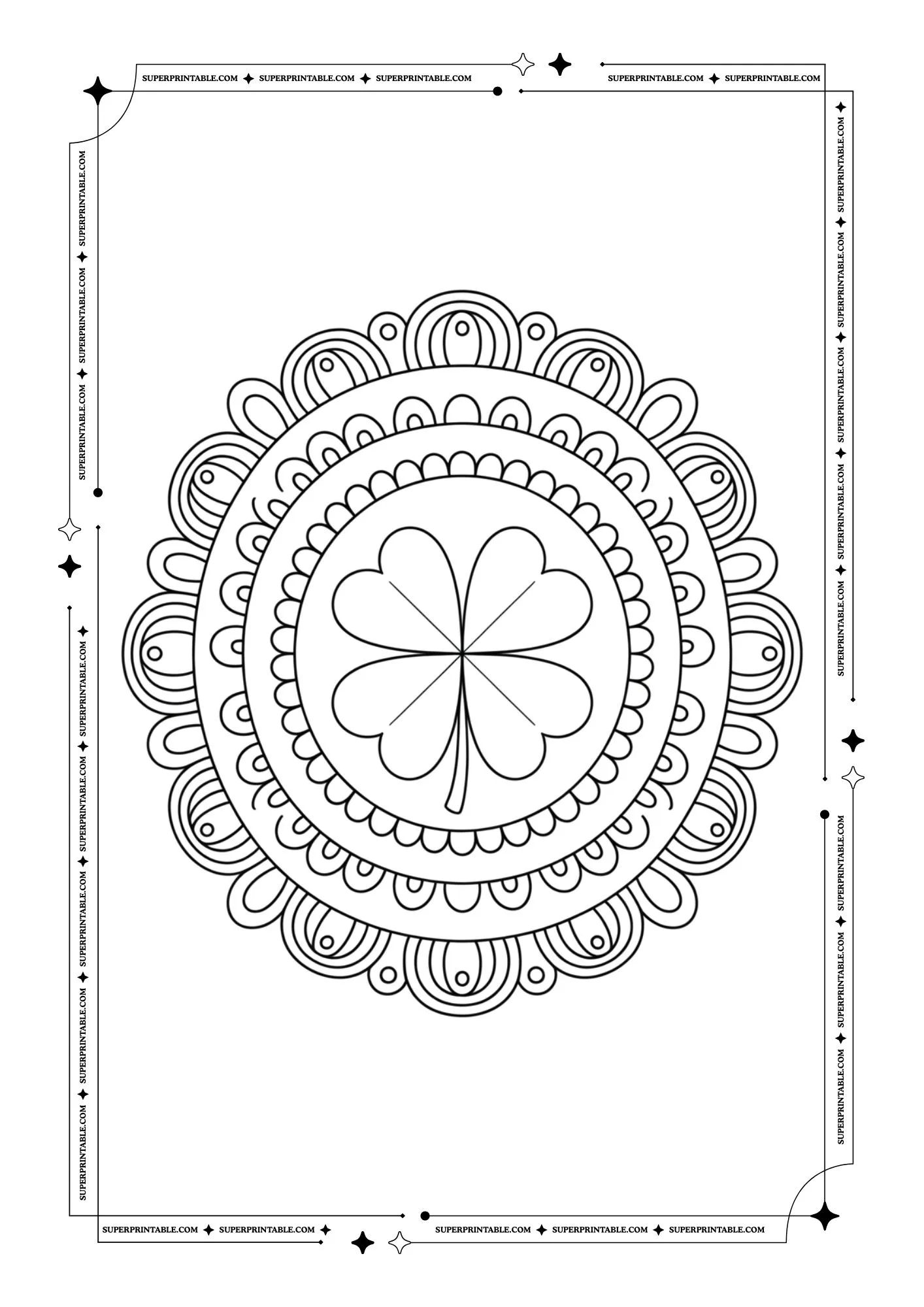 Shamrock Coloring Pages 6