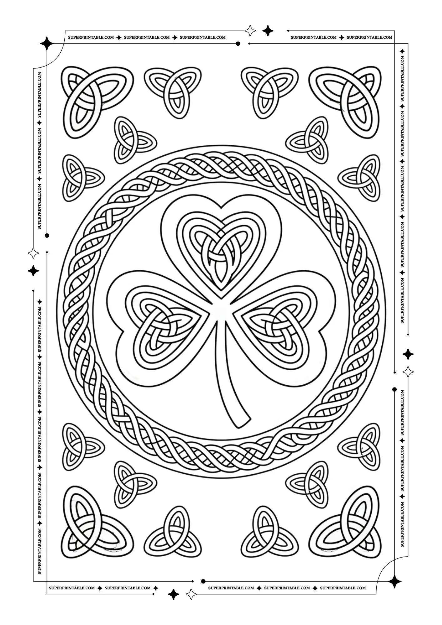Shamrock Coloring Pages 8