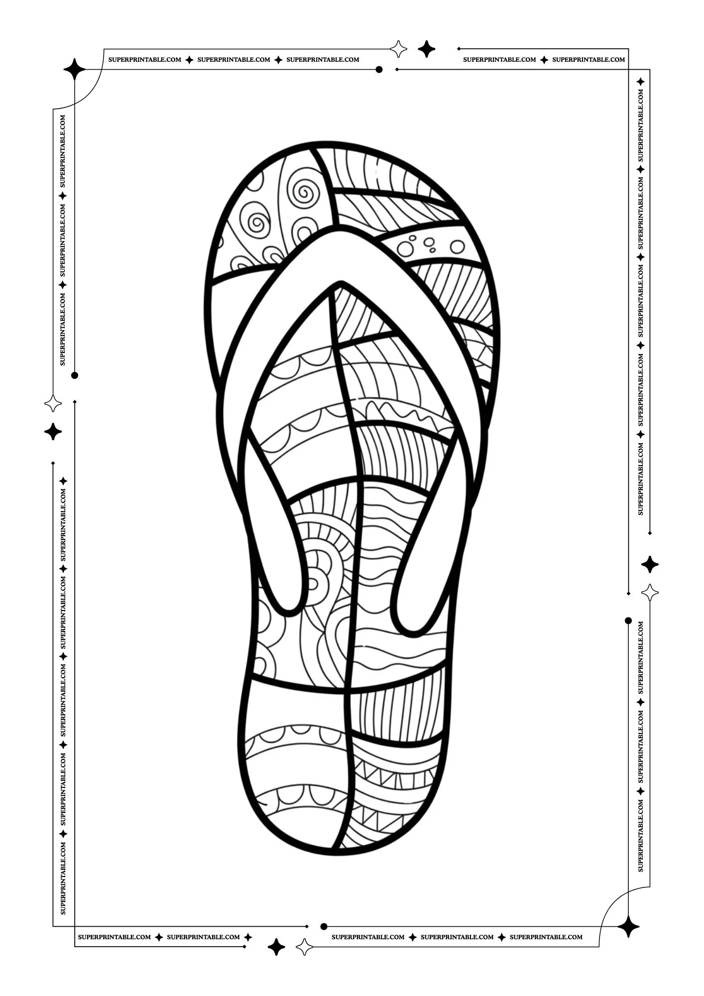 Slipper Coloring Pages 1