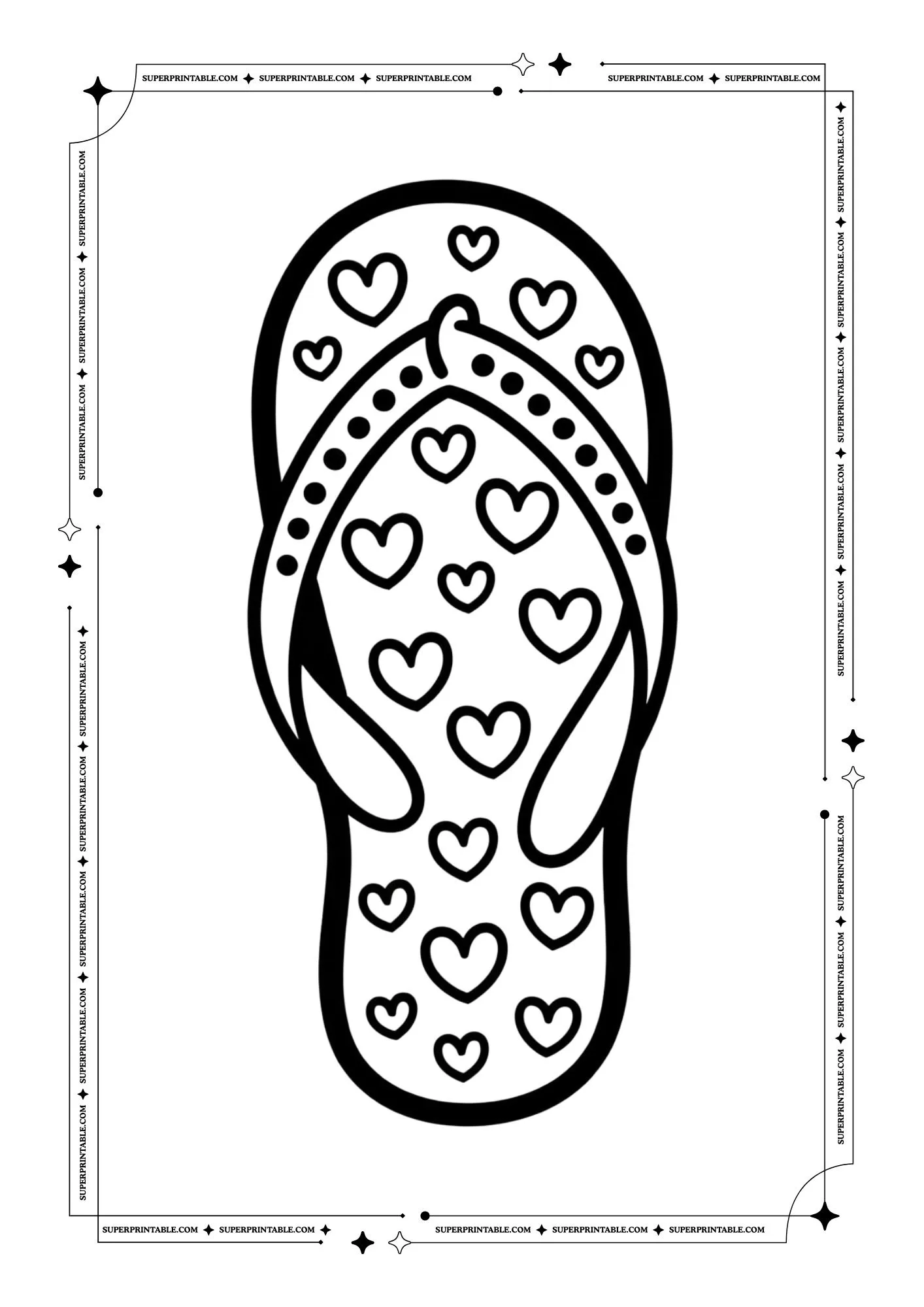 Slipper Coloring Pages 2