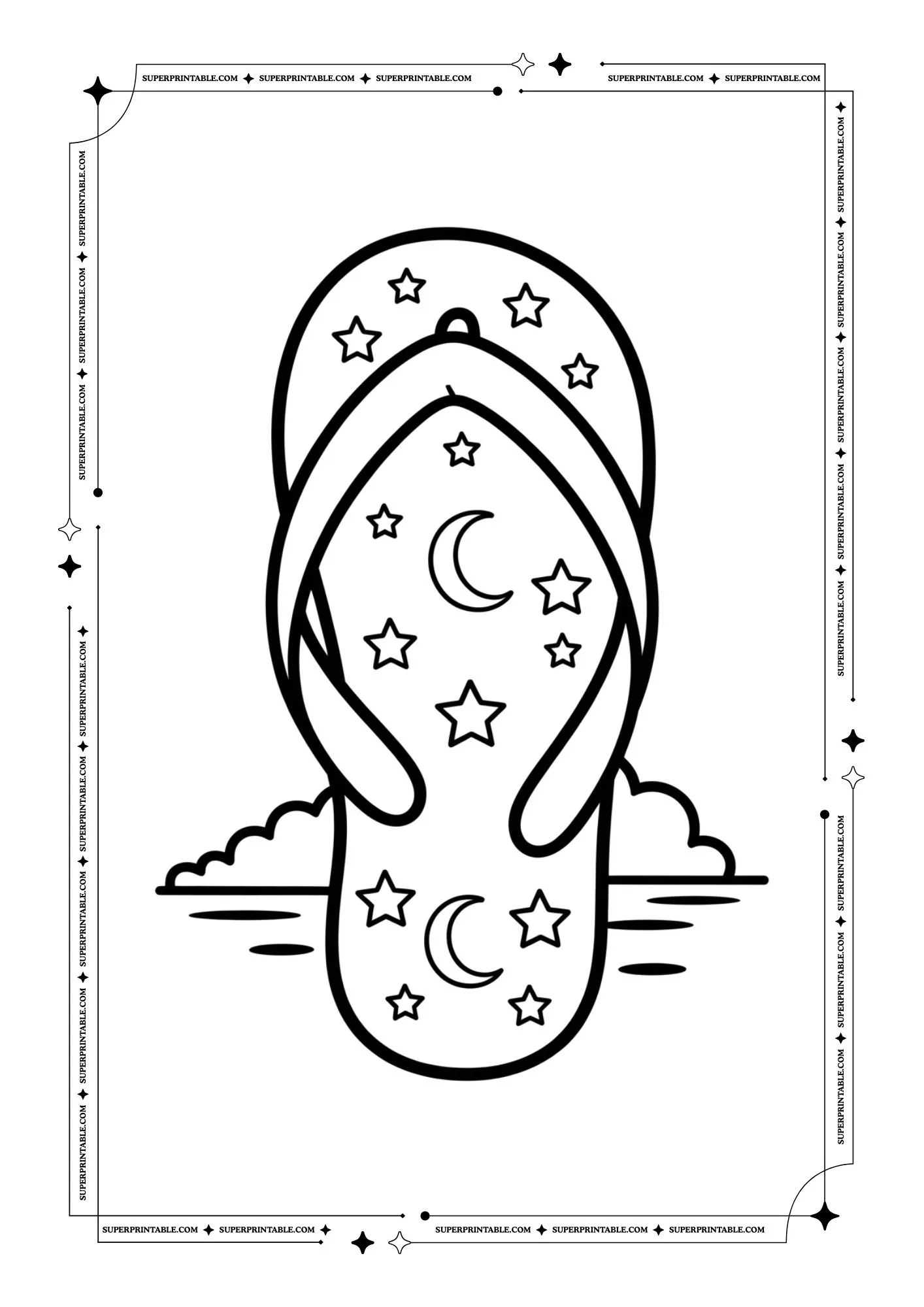 Slipper Coloring Pages 3
