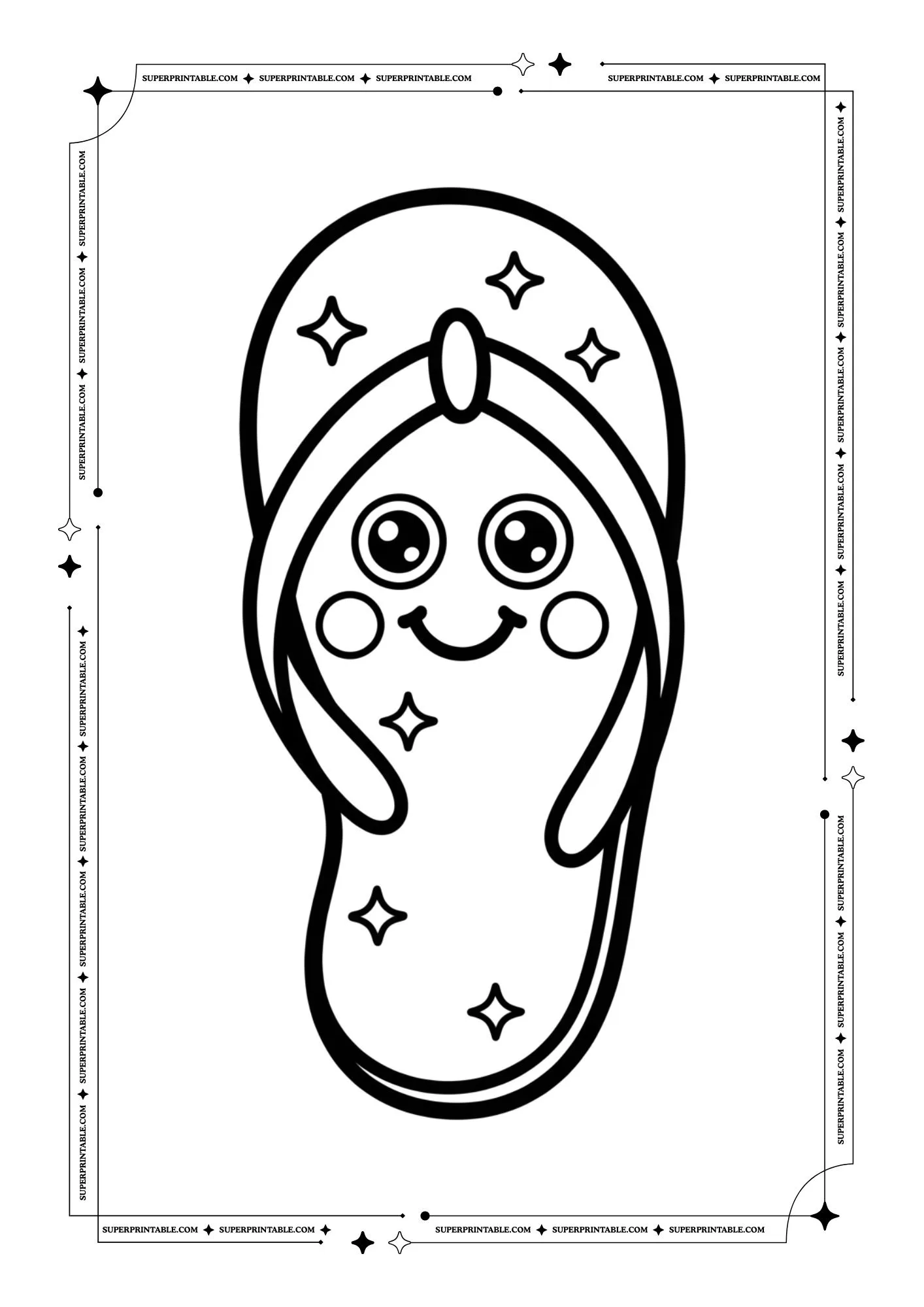 Slipper Coloring Pages 4