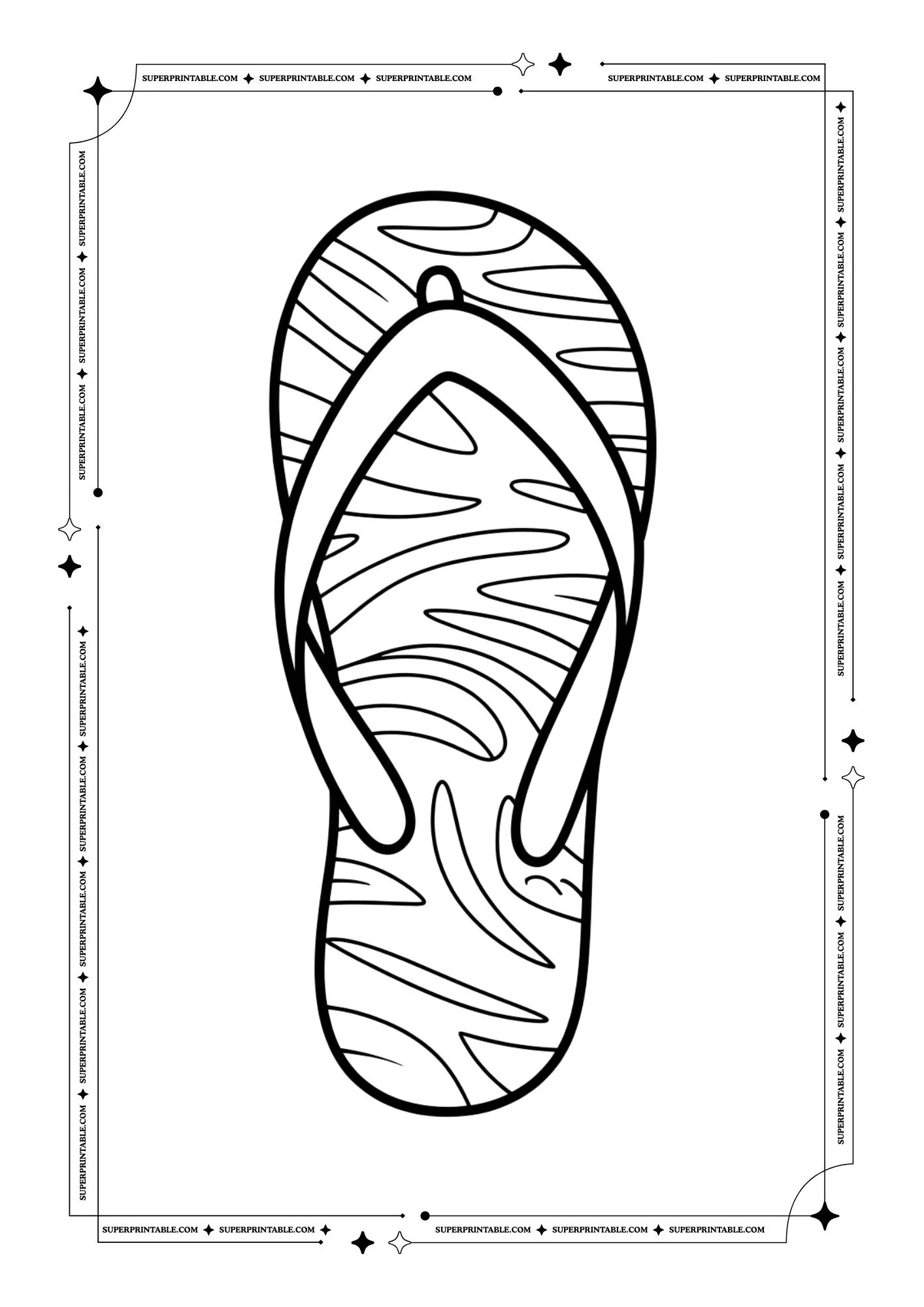Slipper Coloring Pages 6