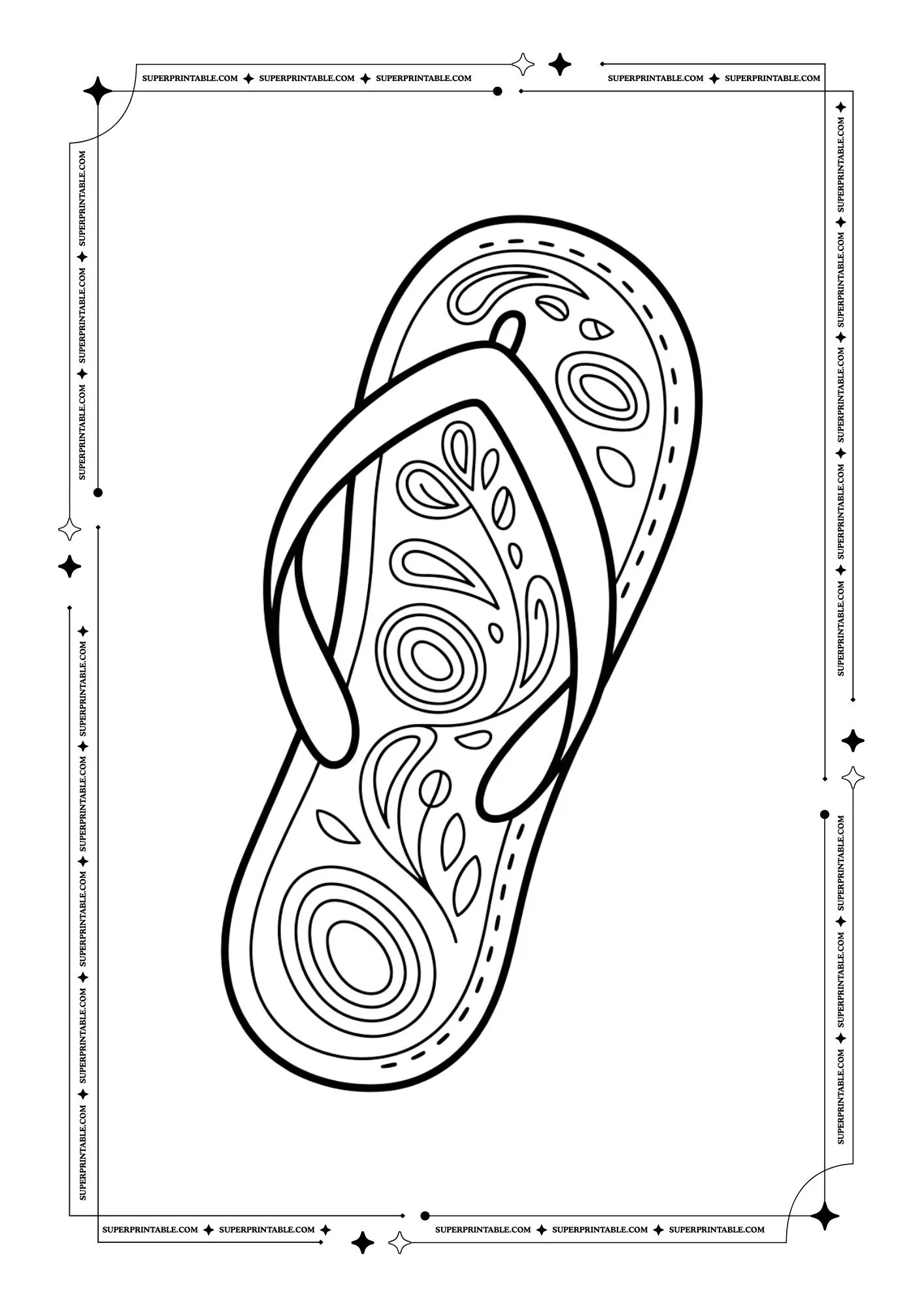 Slipper Coloring Pages 7
