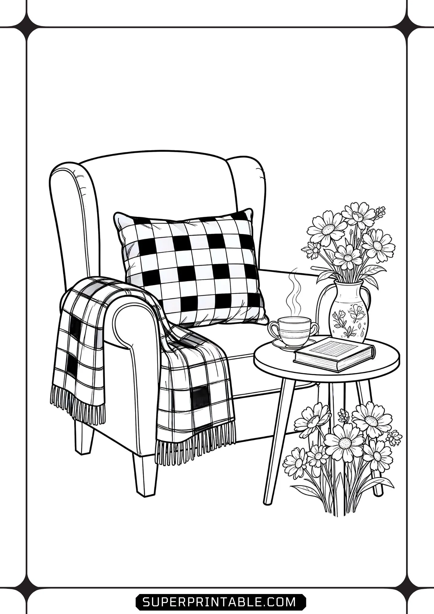 Spring Gingham Treasures Coloring Pages 01