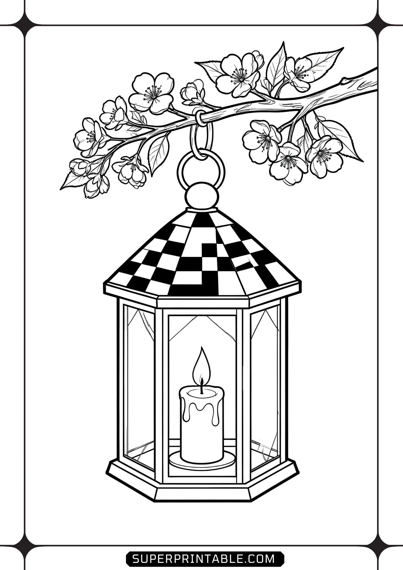 Spring Gingham Treasures Coloring Pages 11