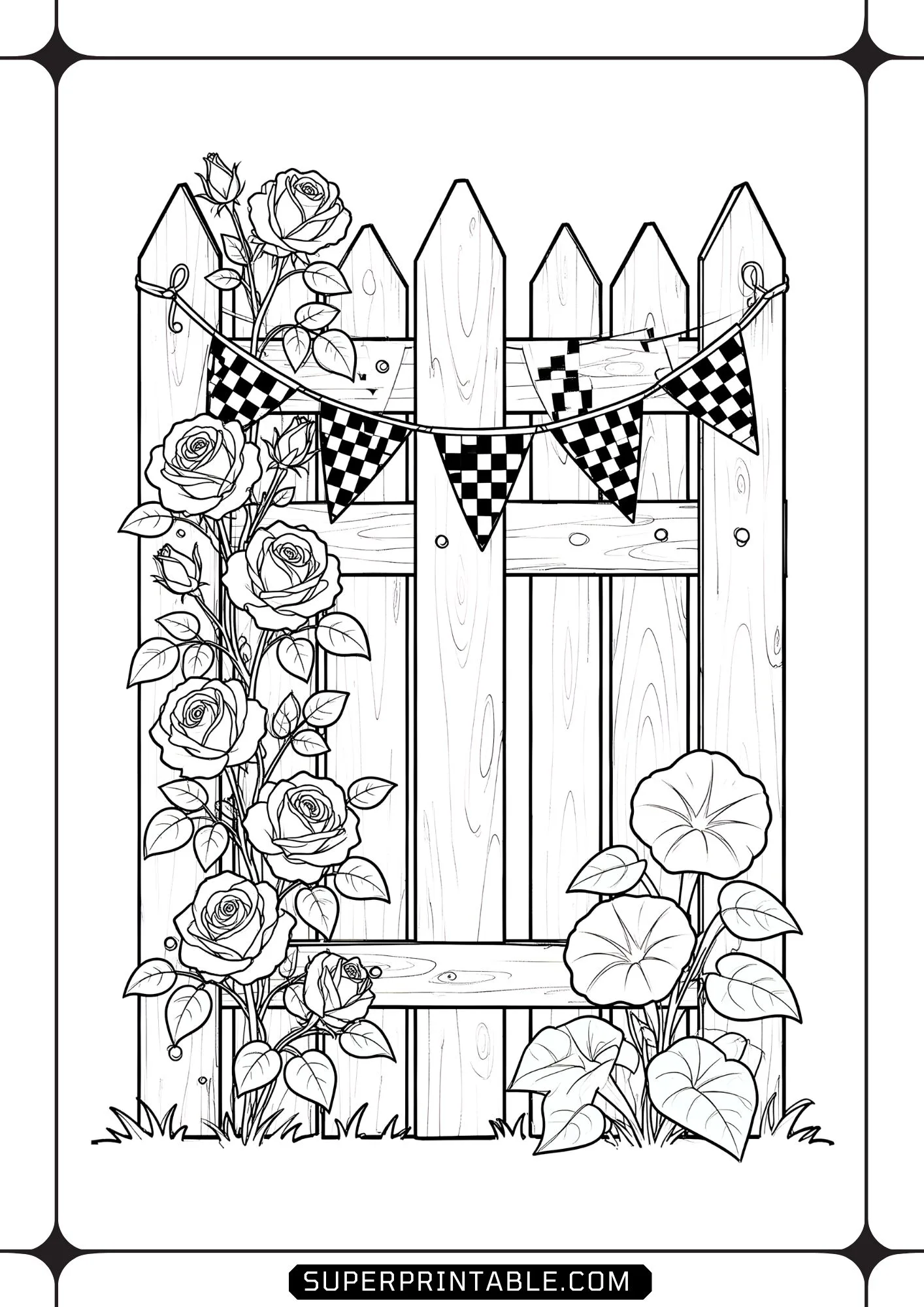 Spring Gingham Treasures Coloring Pages 12