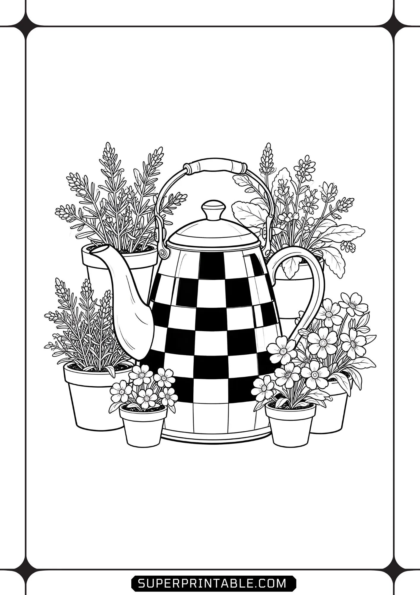 Spring Gingham Treasures Coloring Pages 14