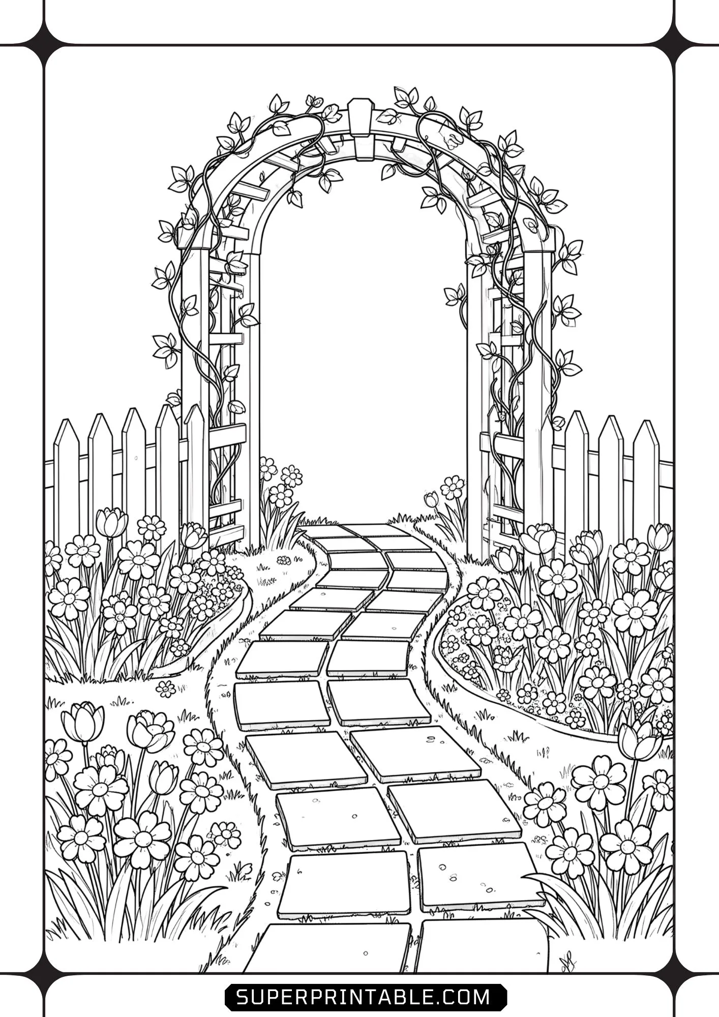 Spring Gingham Treasures Coloring Pages 02