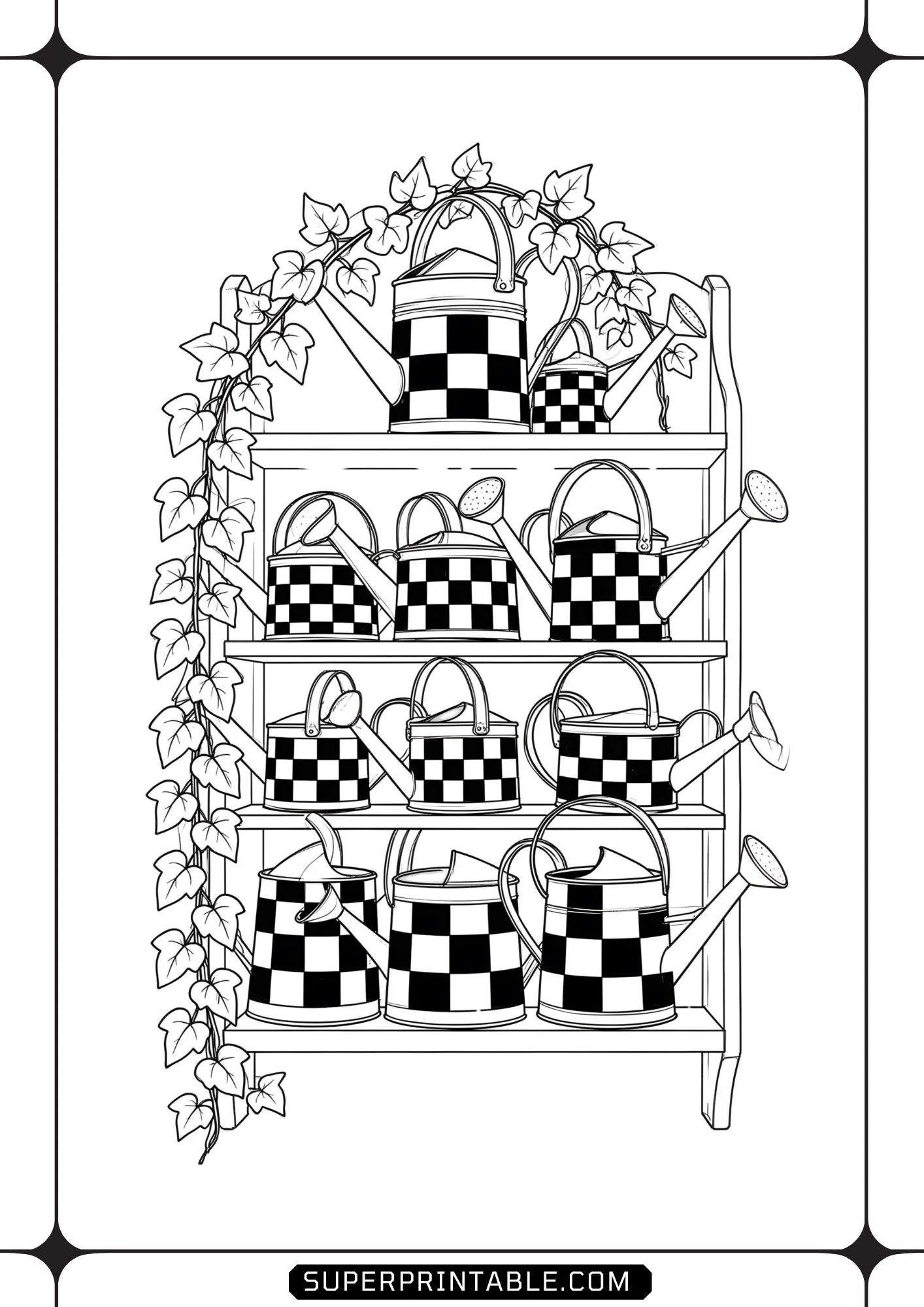 Spring Gingham Treasures Coloring Pages 04
