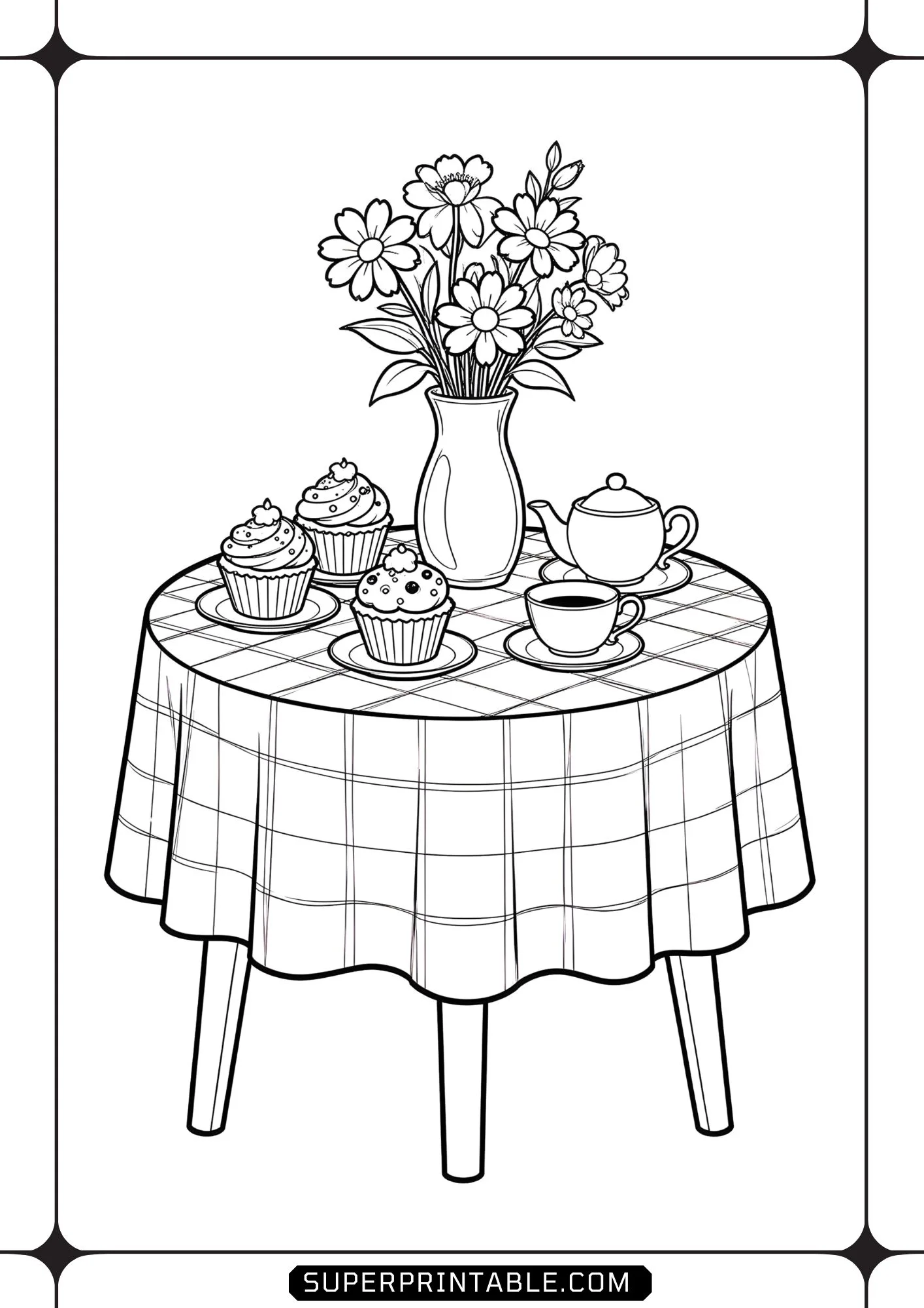 Spring Gingham Treasures Coloring Pages 06