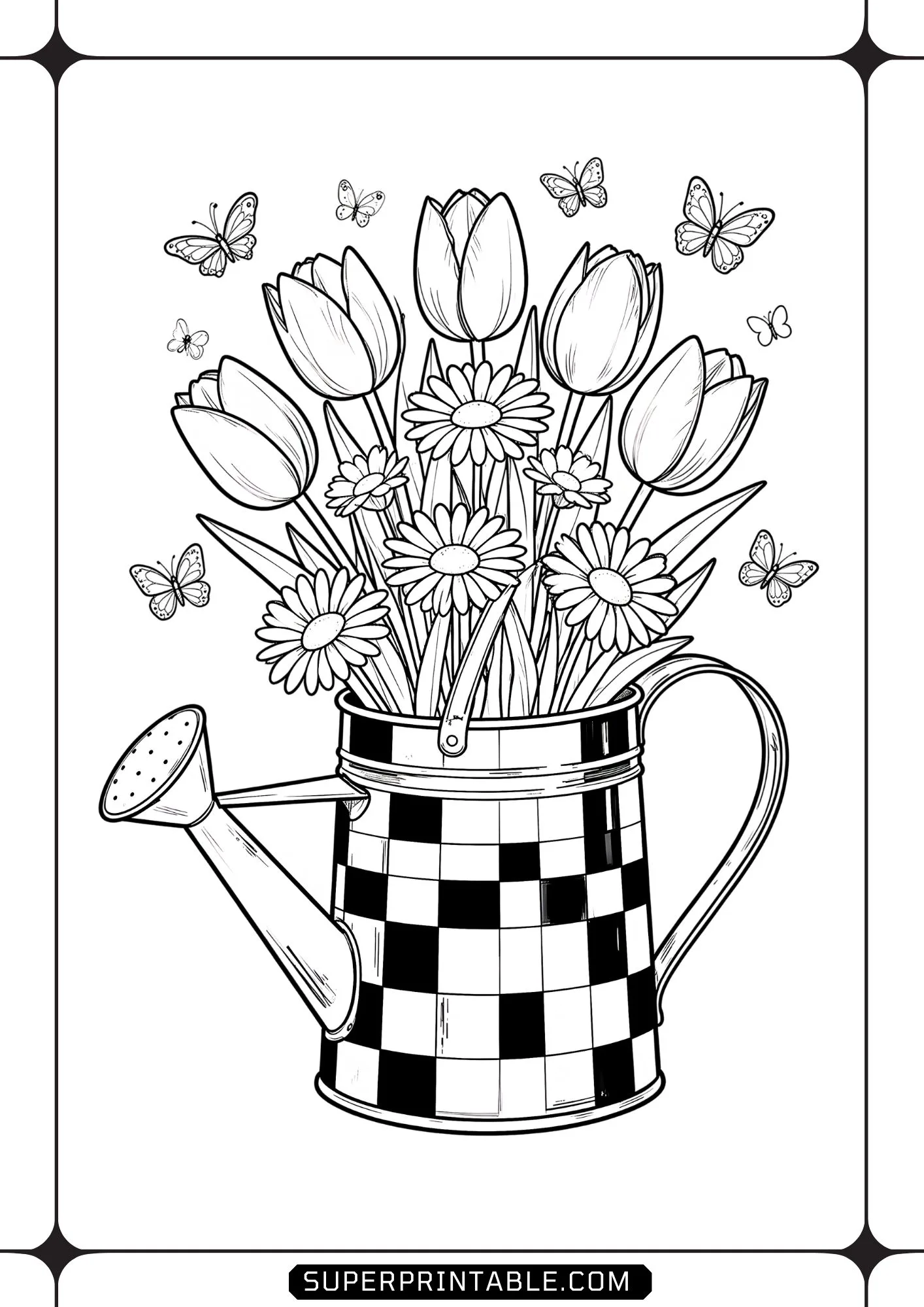 Spring Gingham Treasures Coloring Pages 09