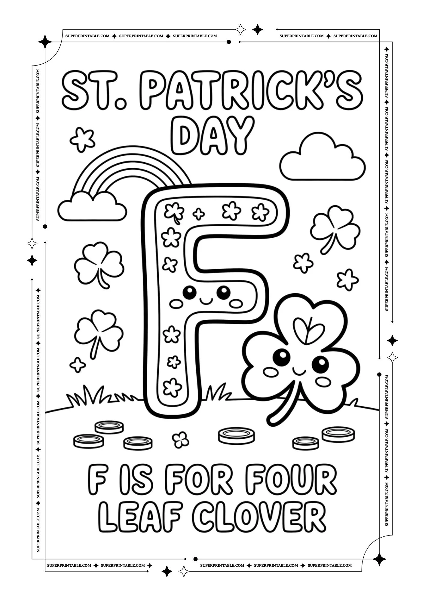 St. Patrick's Alphabet Coloring Pages 6