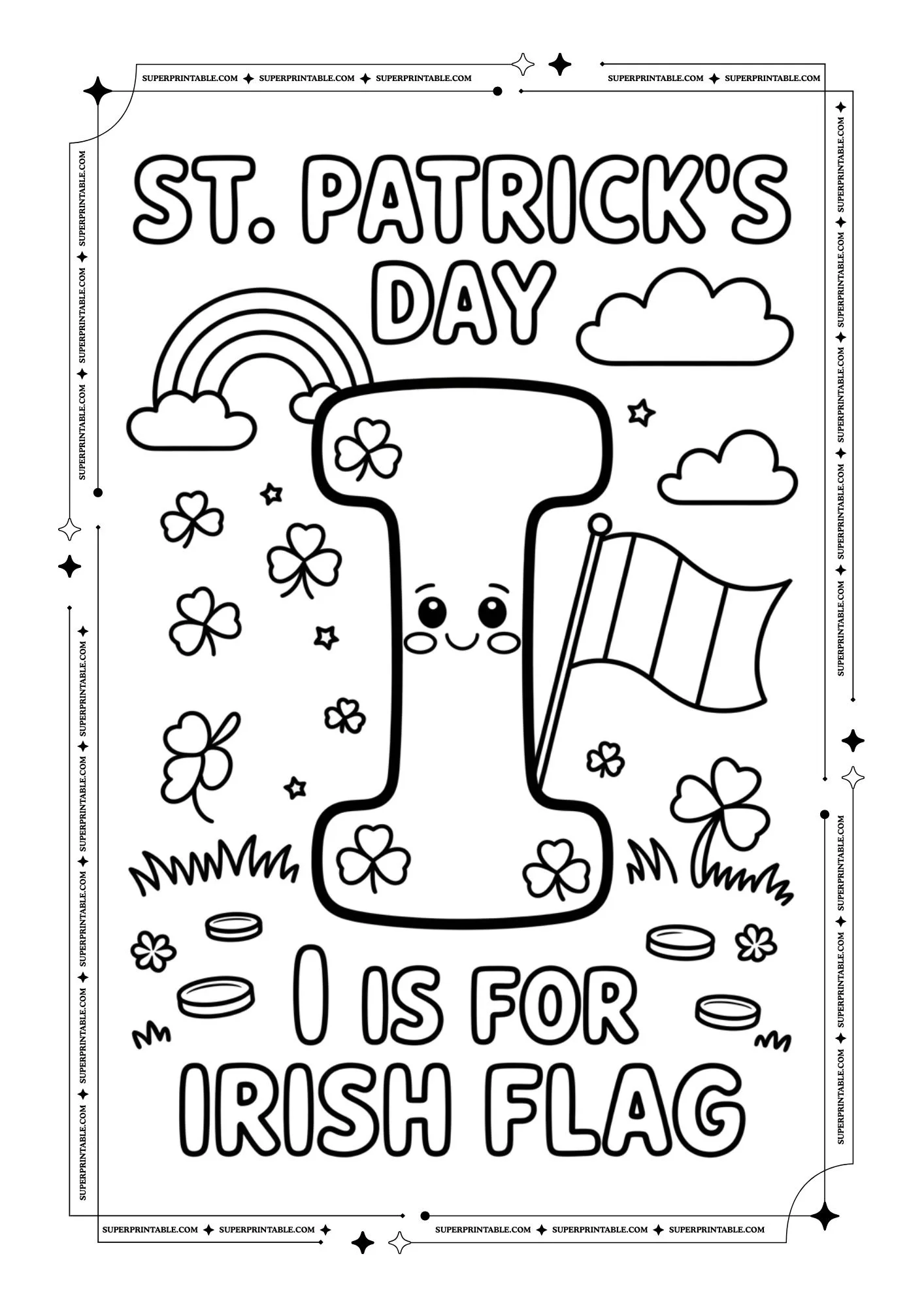 St. Patrick's Alphabet Coloring Pages 9
