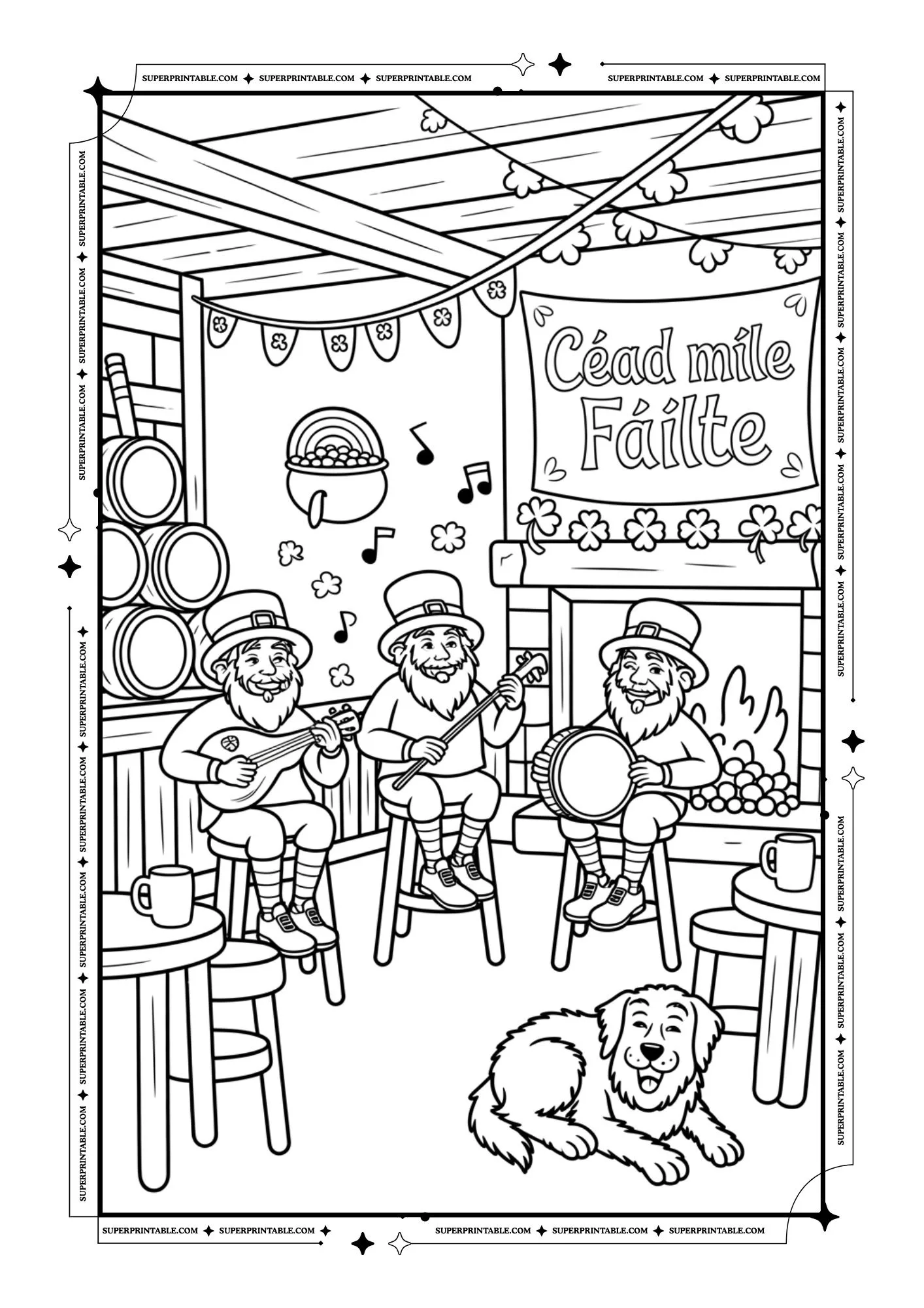 St. Patrick's Day Coloring For Adults 1
