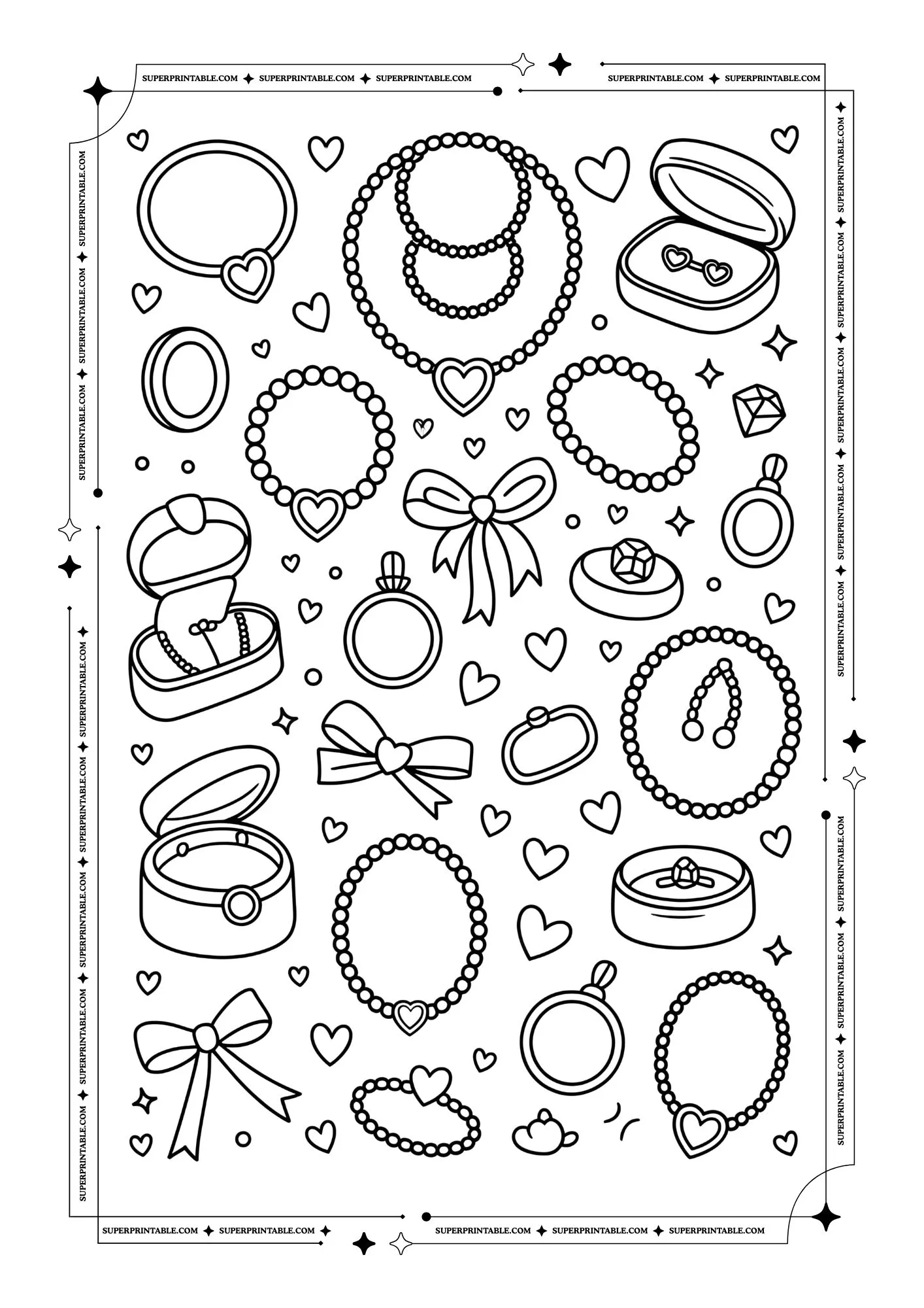 Sticker Style Valentine's Coloring Pages 10