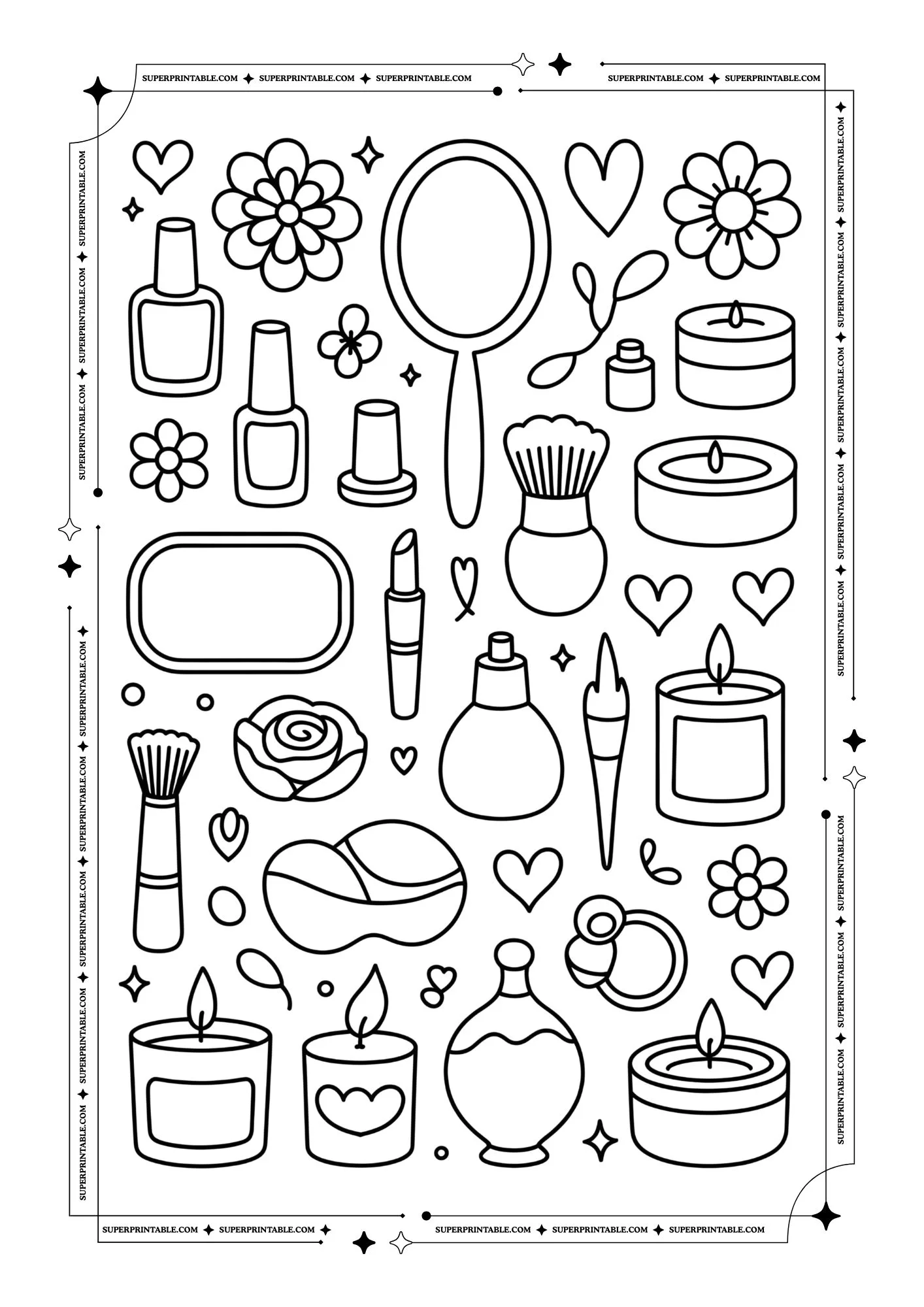 Sticker Style Valentine's Coloring Pages 9