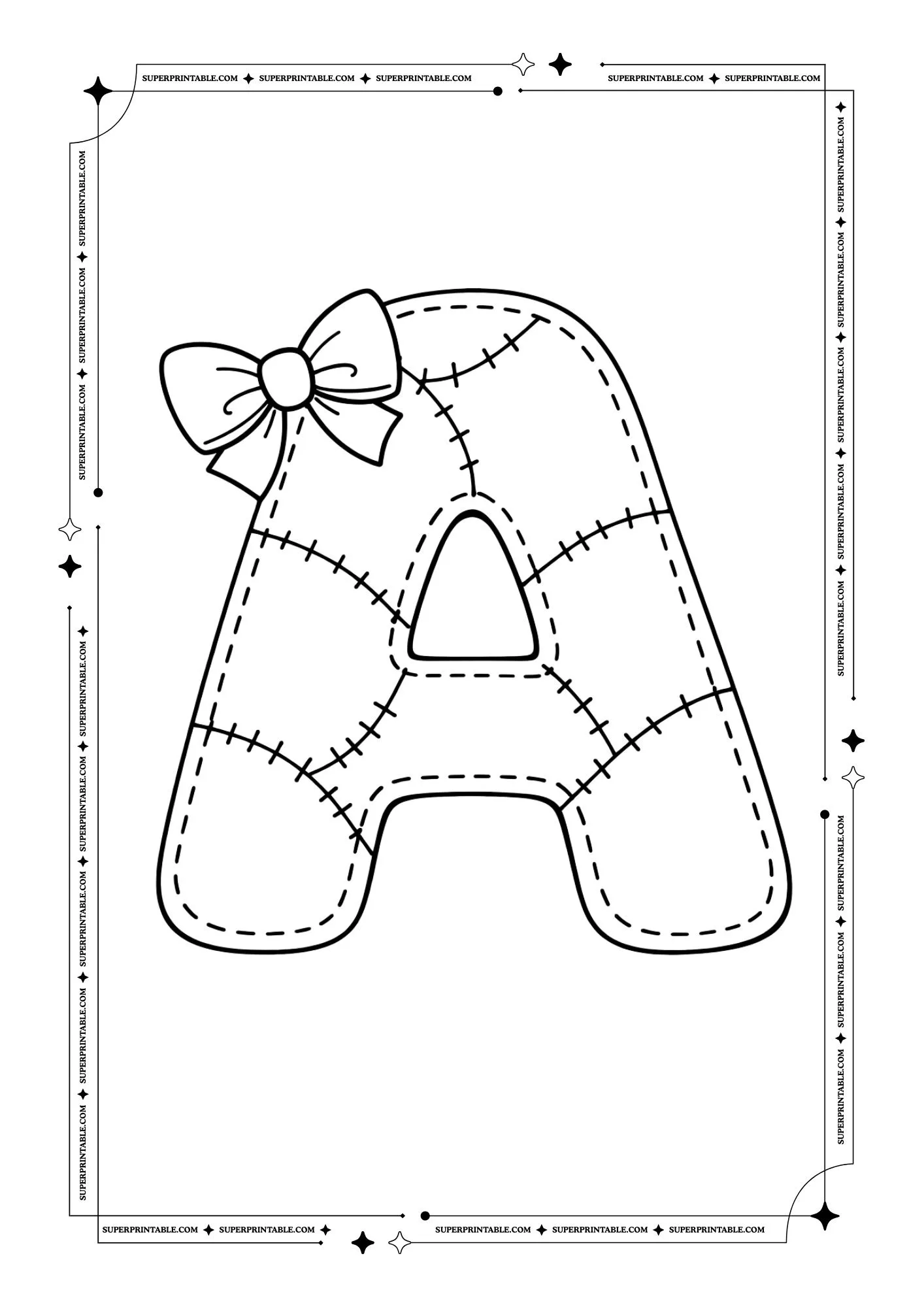 Sweet Stitches ABC Coloring Set 1