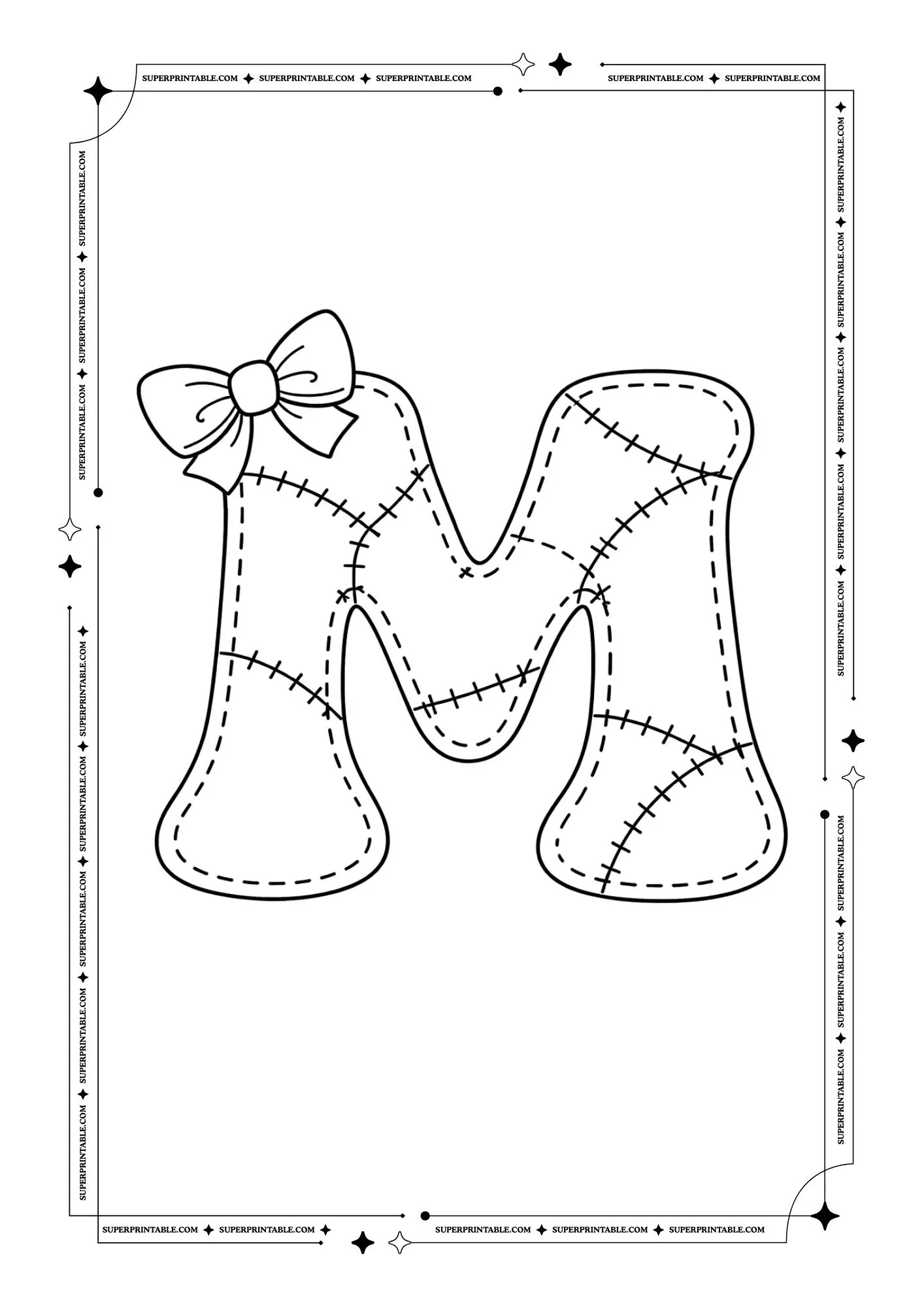 Sweet Stitches ABC Coloring Set 13
