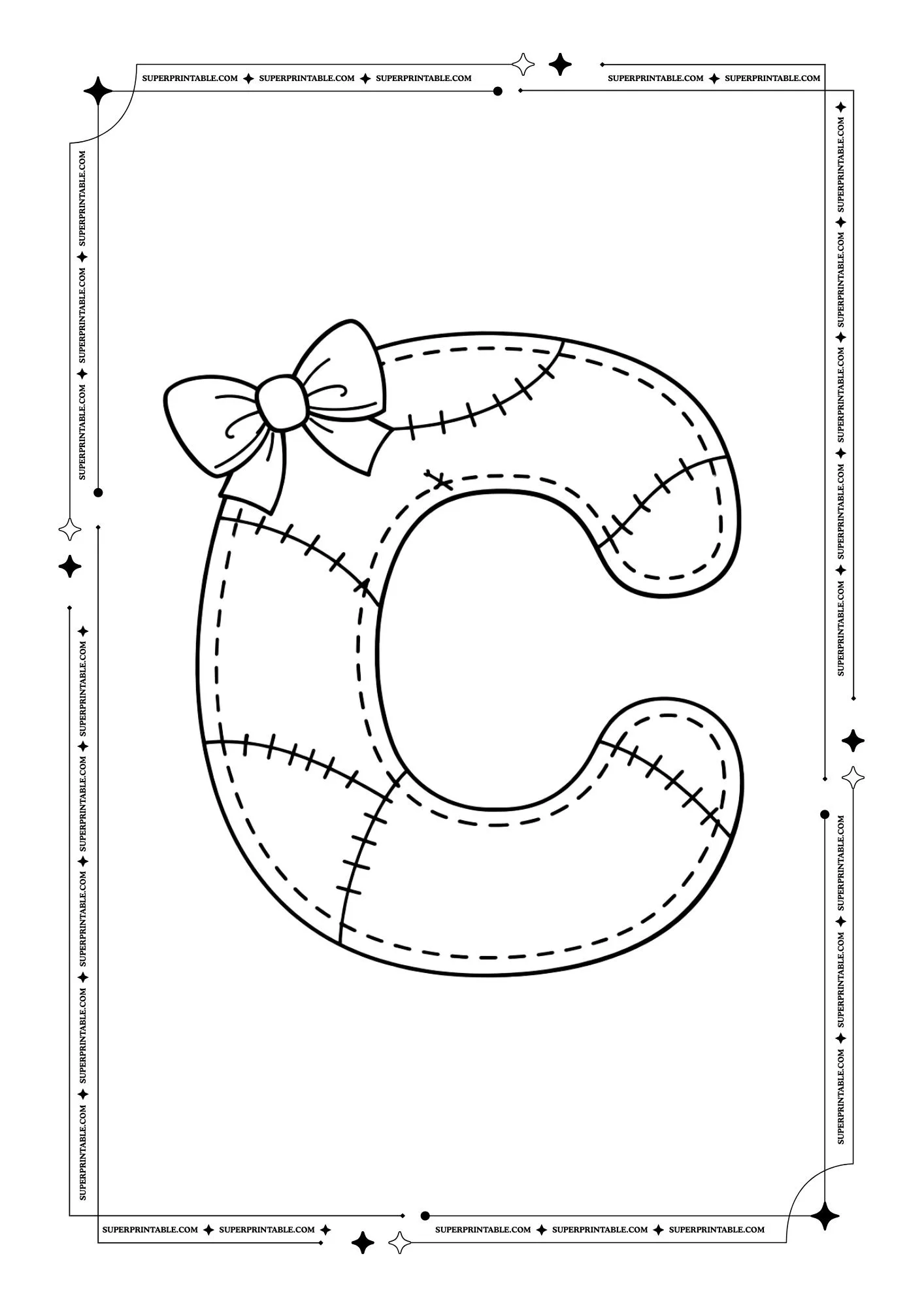 Sweet Stitches ABC Coloring Set 3