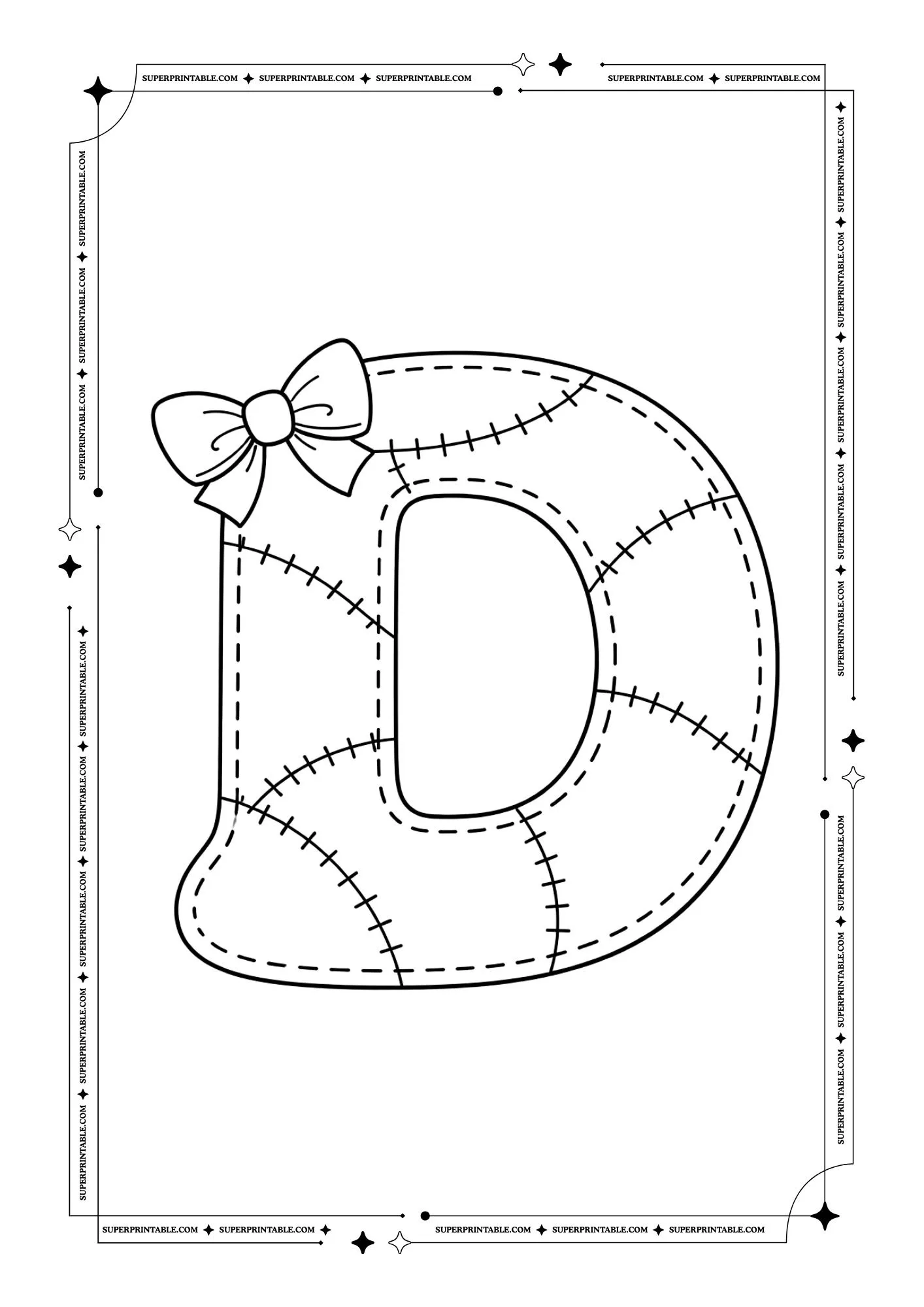 Sweet Stitches ABC Coloring Set 4