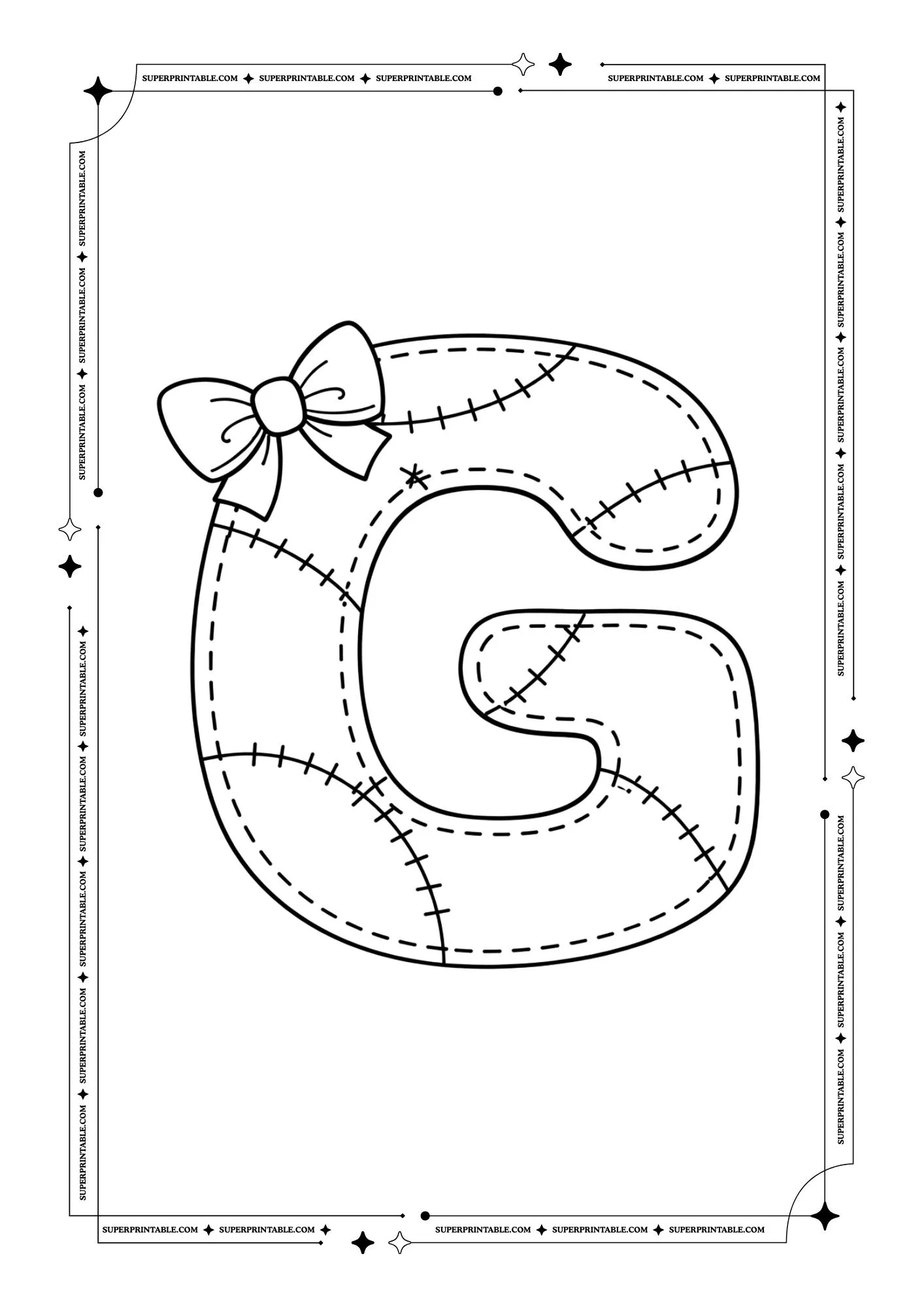 Sweet Stitches ABC Coloring Set 7