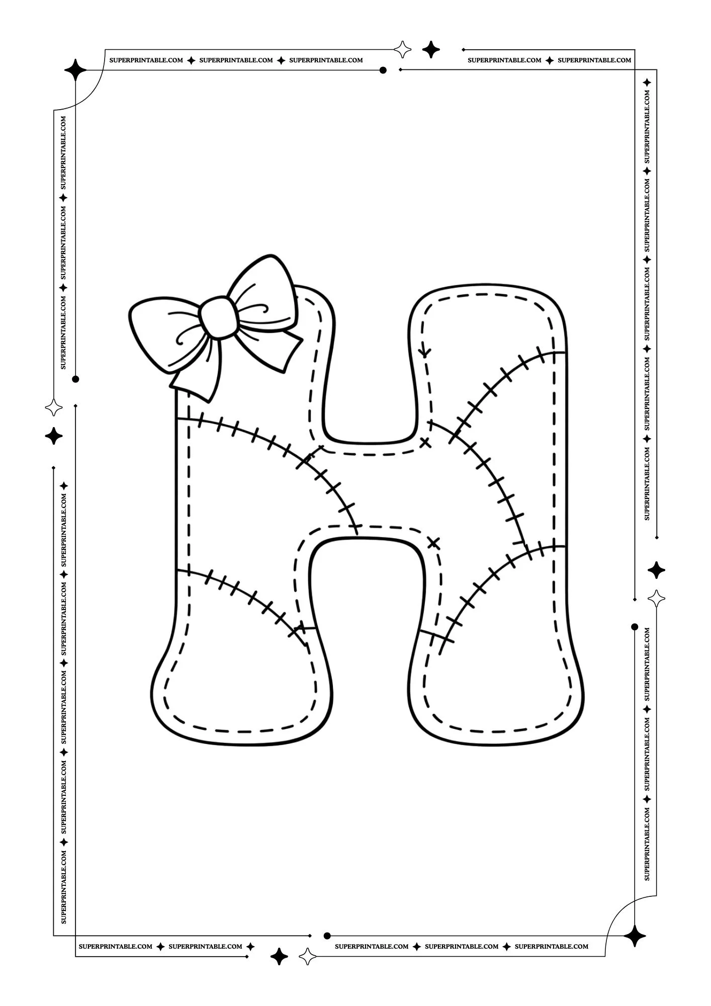 Sweet Stitches ABC Coloring Set 8