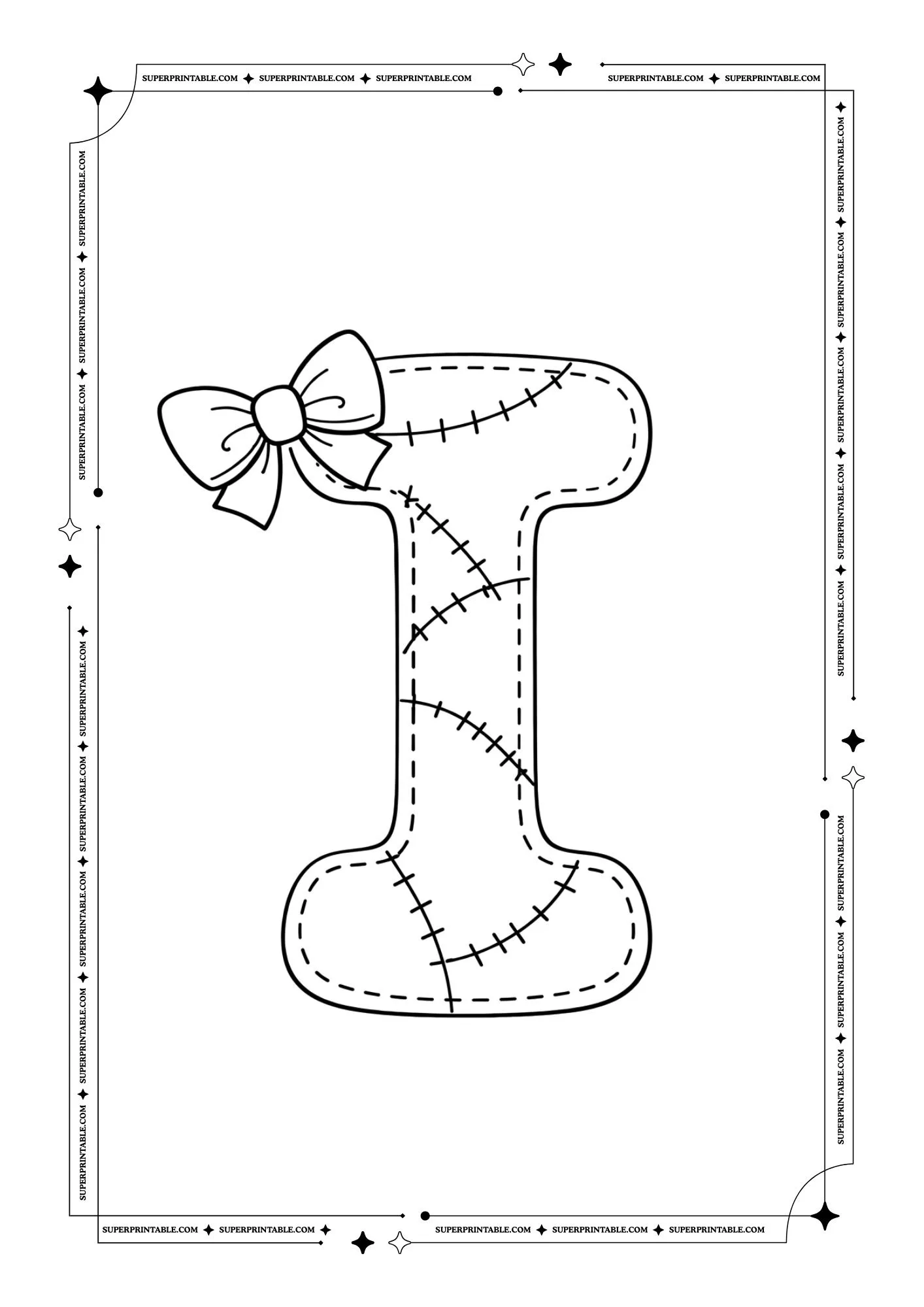 Sweet Stitches ABC Coloring Set 9