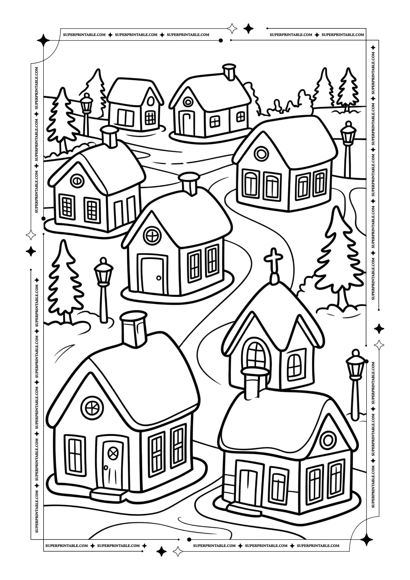 The Dreamland Winter Coloring Pages 10