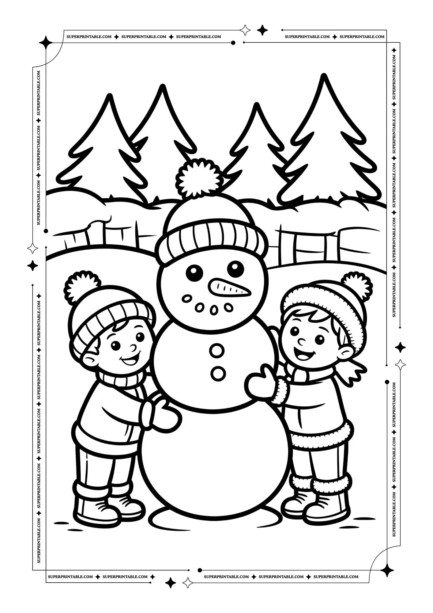 The Dreamland Winter Coloring Pages 4