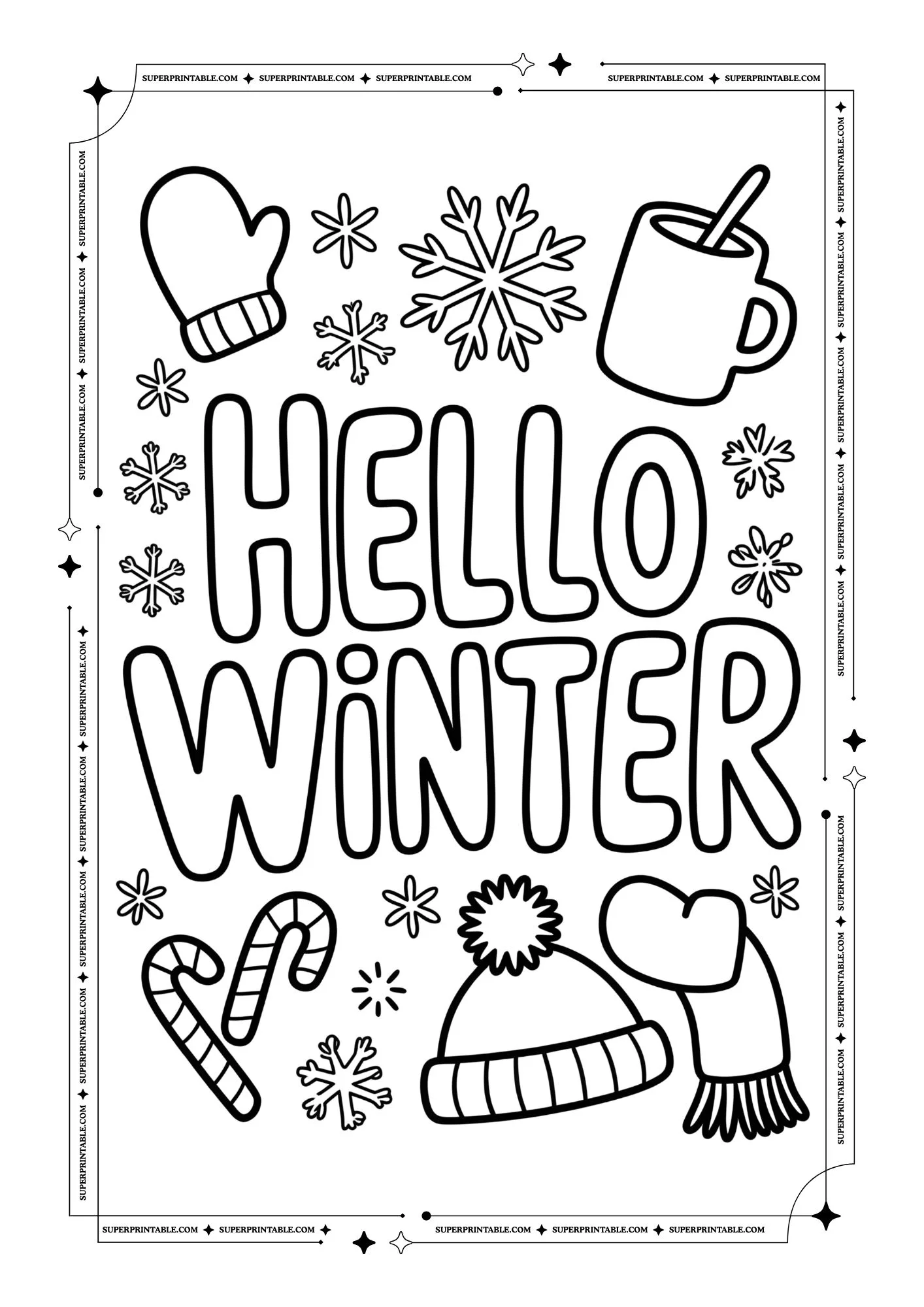 The Dreamland Winter Coloring Pages 7