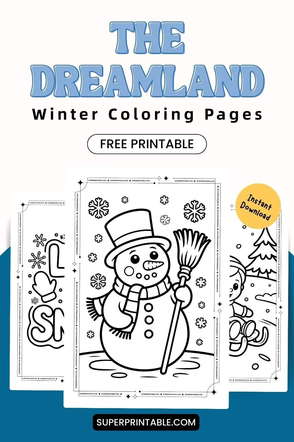 The Dreamland Winter Coloring Pages Pinterest Image